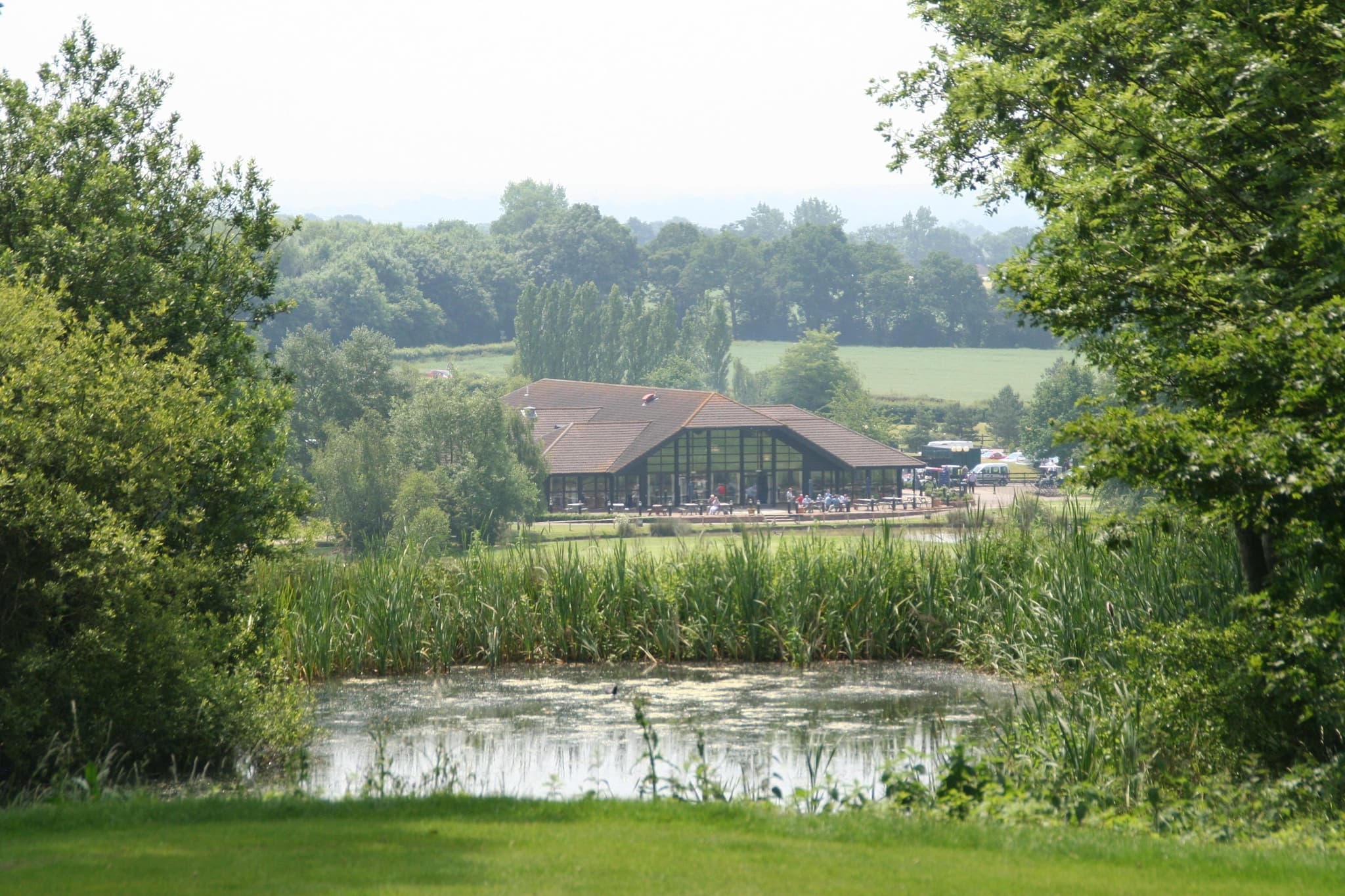 The Weald of Kent Golf Course & Hotel in the distance over the water hazard