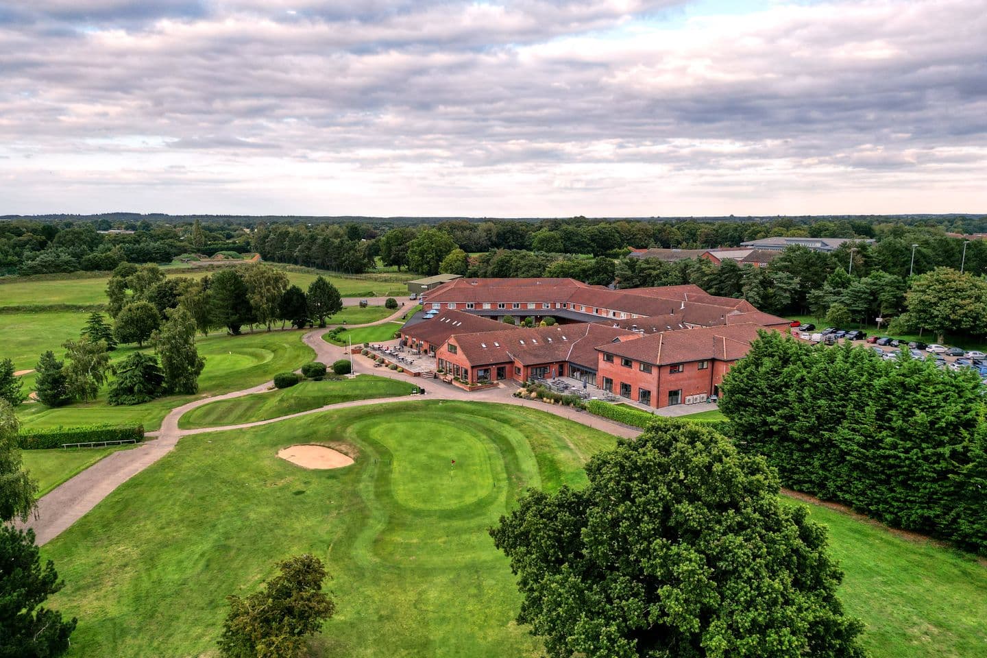 Overhead view of the Wensum Valley Hotel, Golf & Country Club