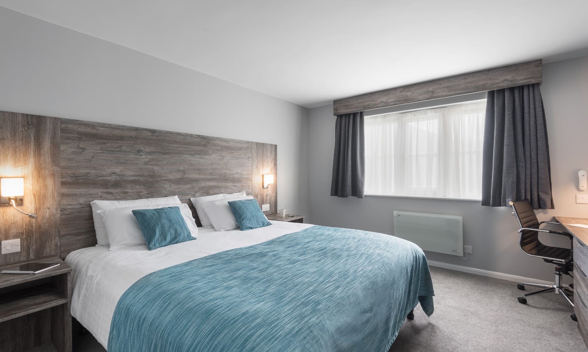 Double bed suite at the Willows Hotel at Wyboston Lakes