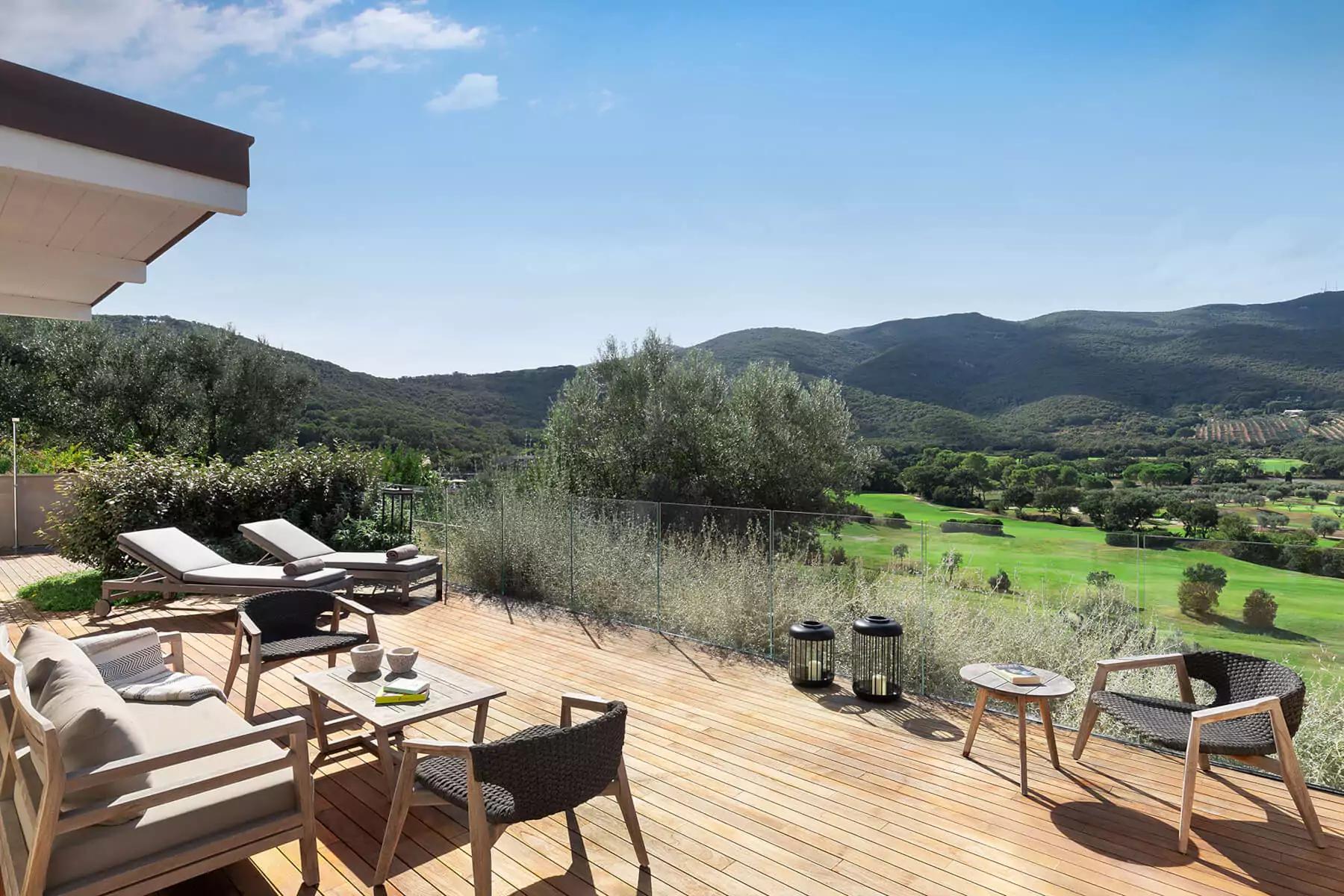 Patio views of the golf course from Argentario Resort Golf and Spa