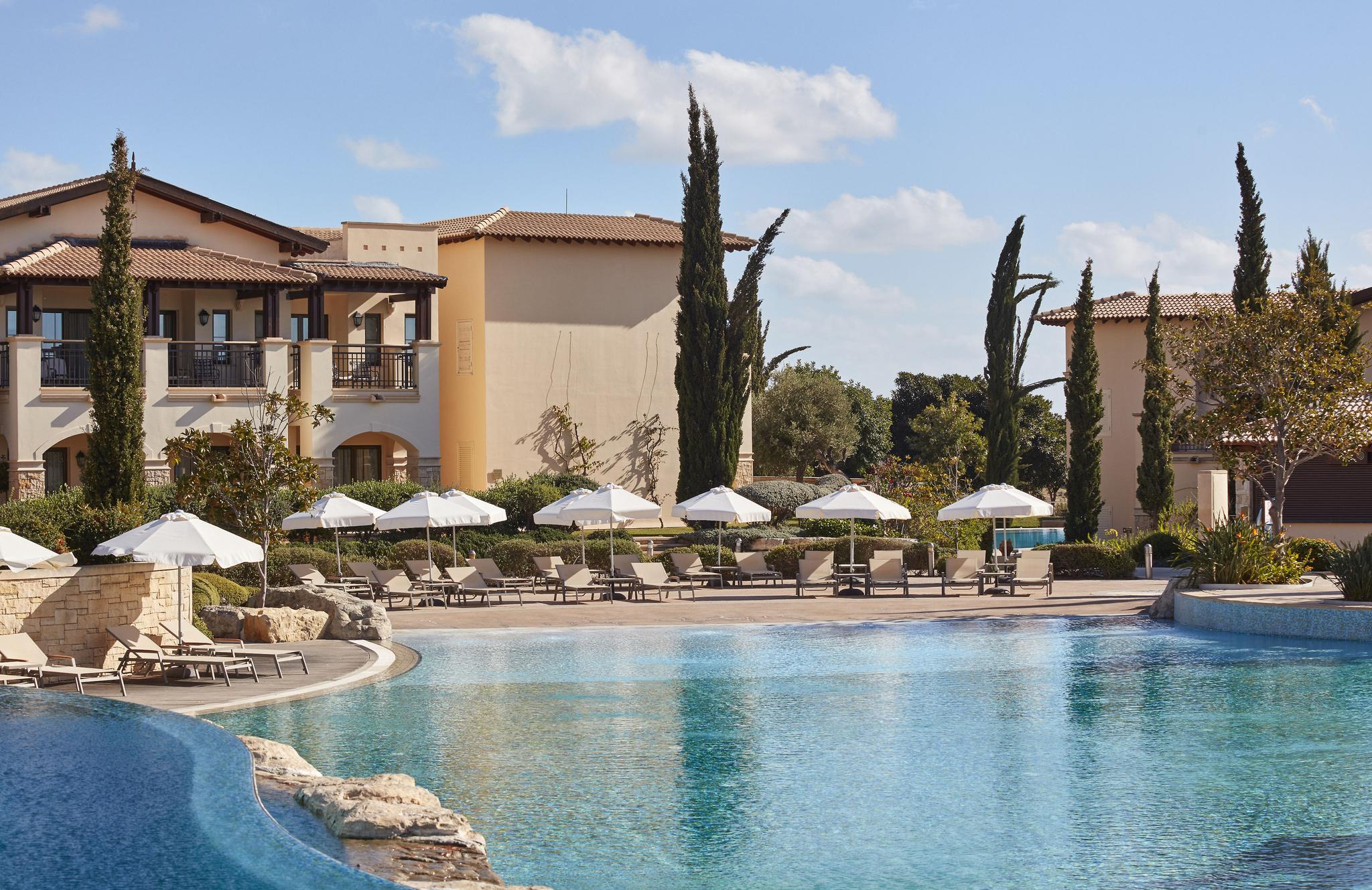 Panoramic view of Atlantica Aphrodite Hills Hotel