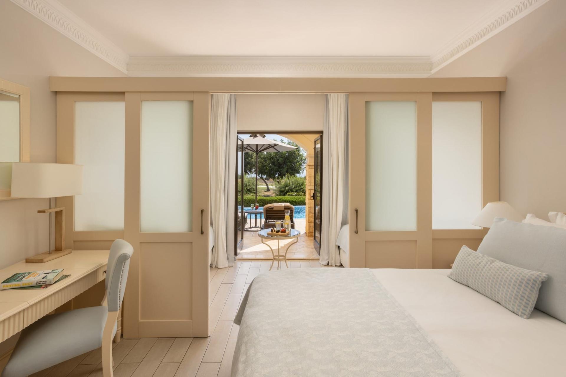 Double bed suite at Atlantica Aphrodite Hills Hotel