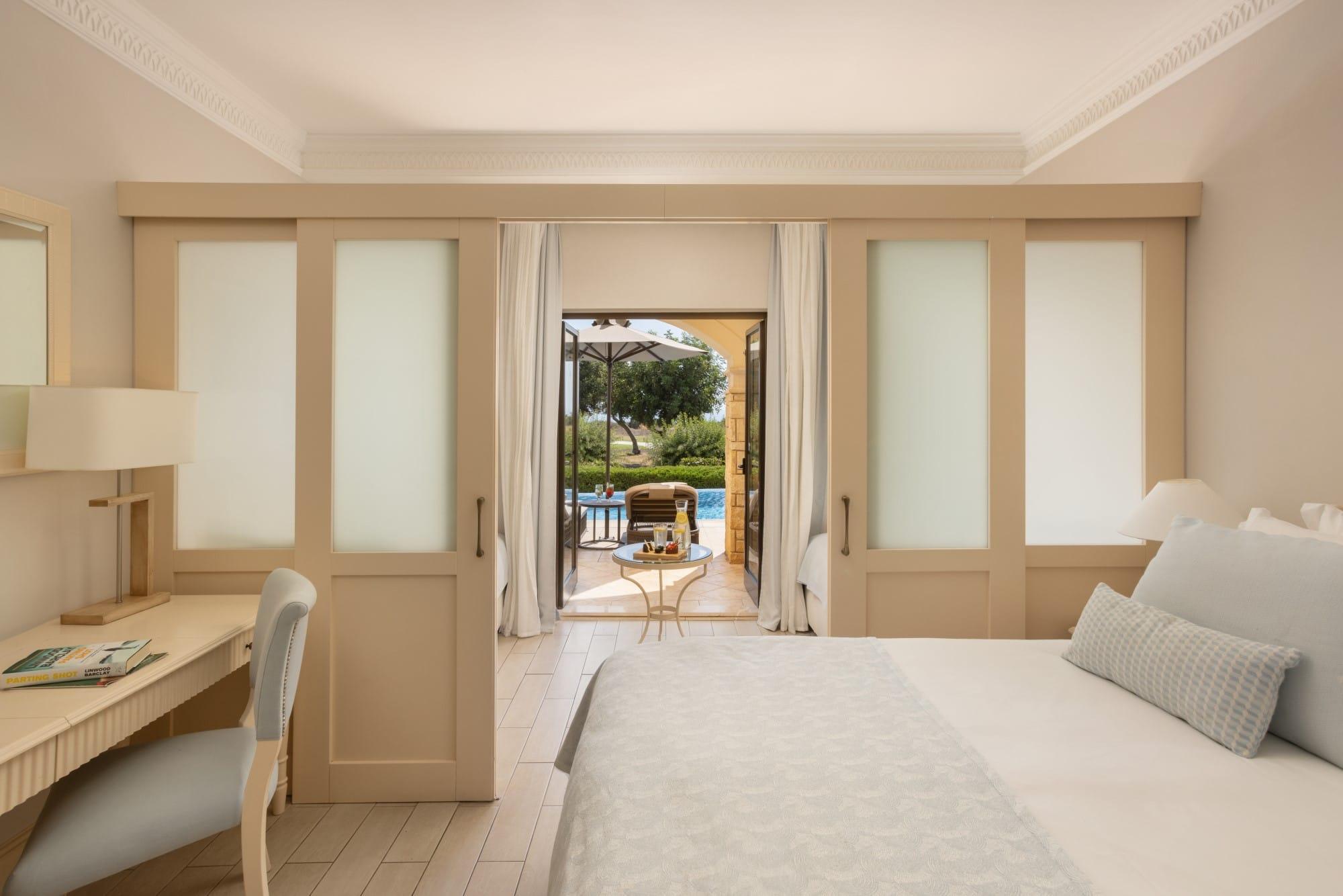 Double bed suite at Atlantica Aphrodite Hills Hotel