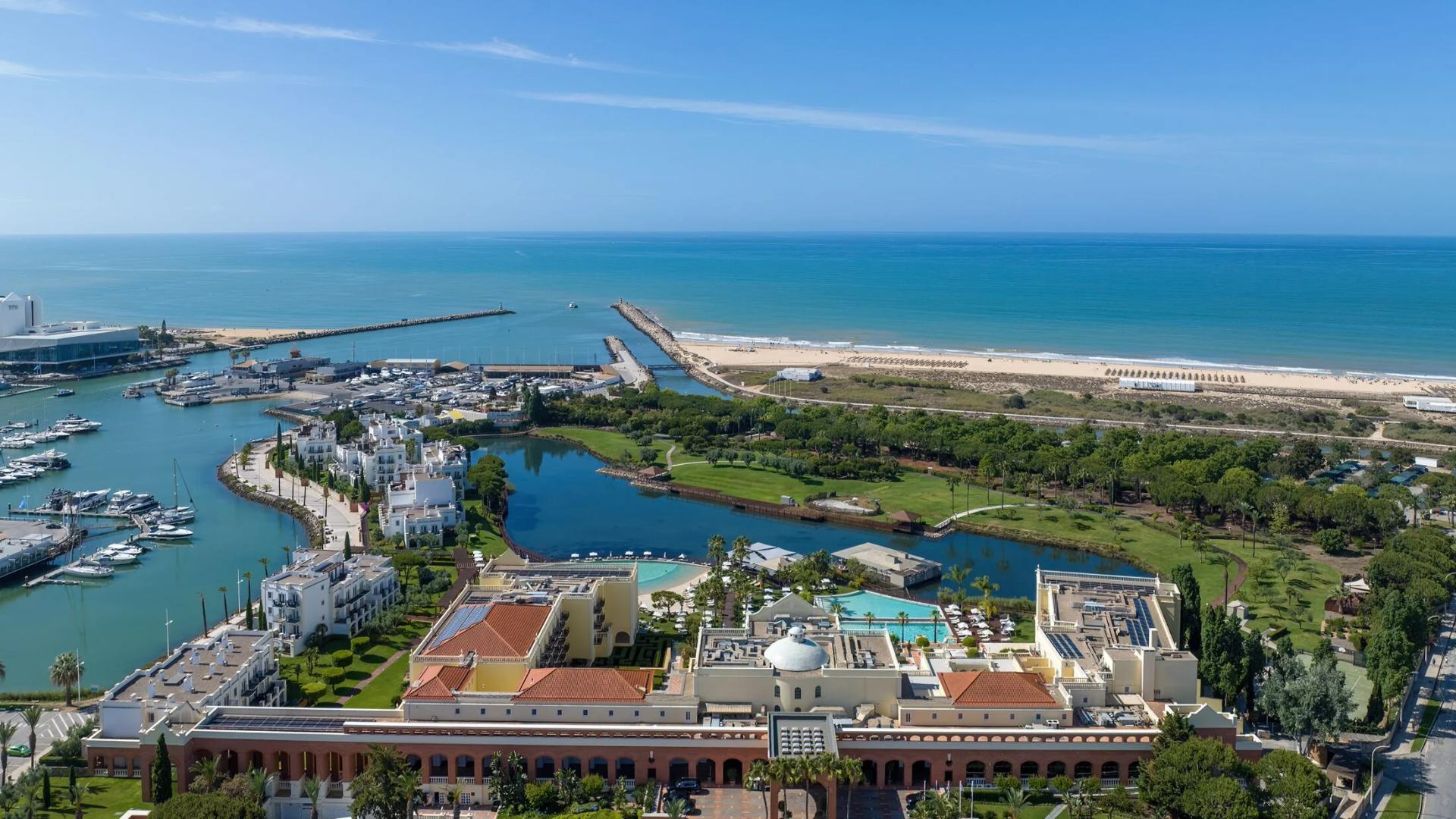 Aerial view of Domes Lake Algarve, Autograph Collection