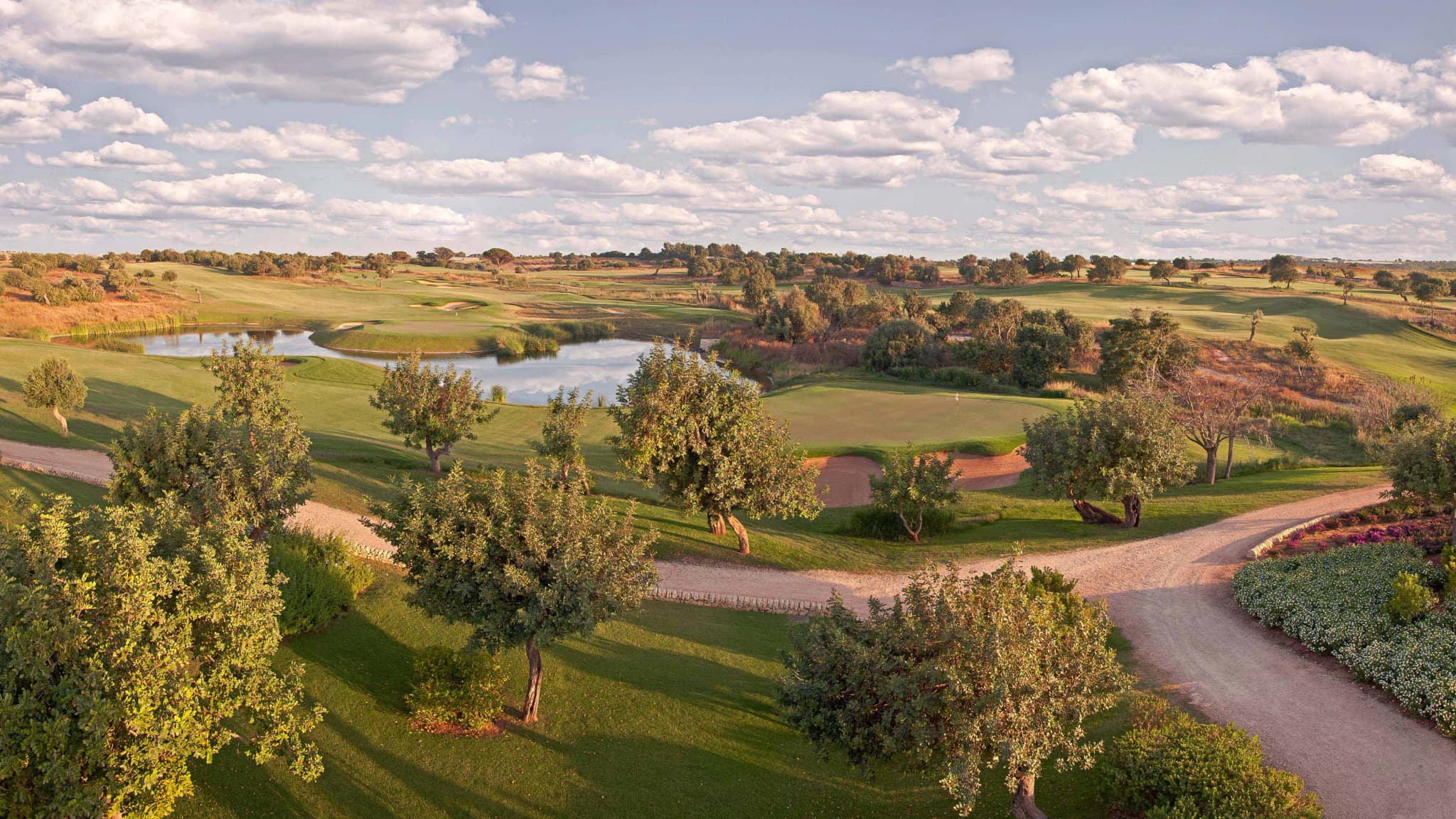 Overhead view of the golf course at Donnafugata Golf Resort & SPA