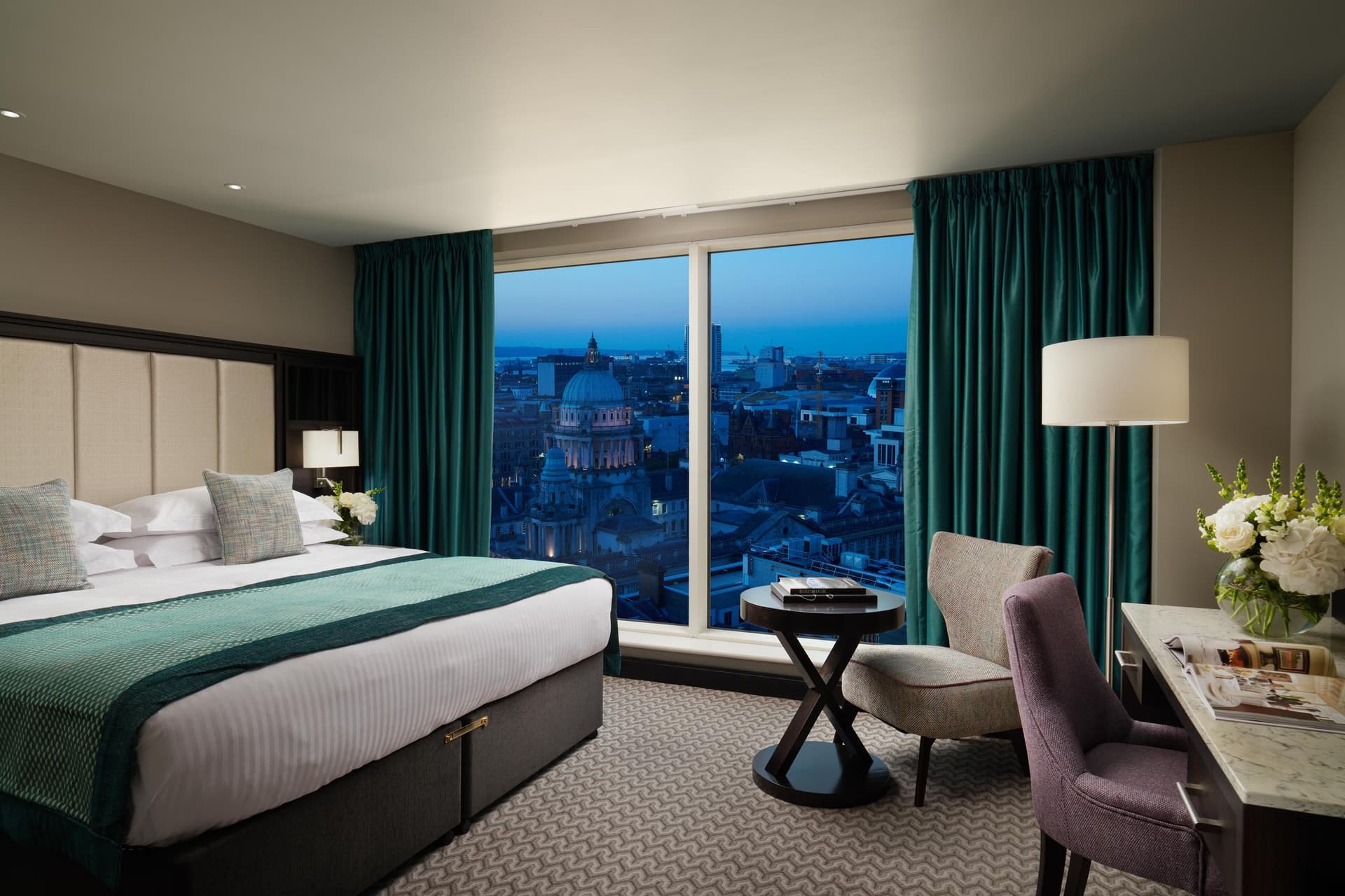 Double bed suite at Grand Central Hotel Belfast