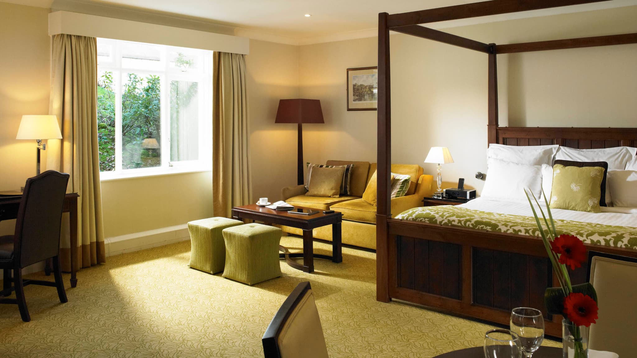 Spacious double bed suite at Hollins Hall Hotel & Country Club