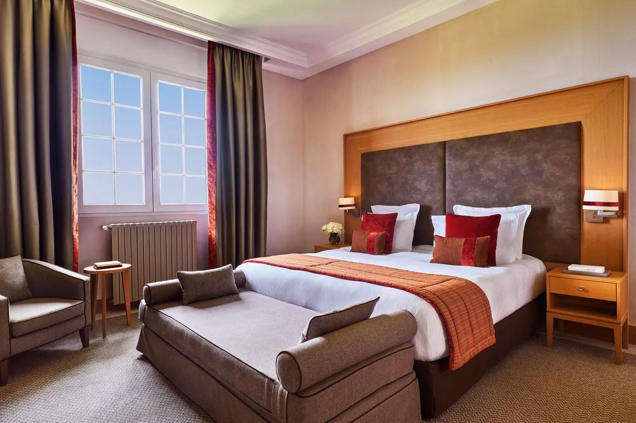 Double bed suite at Hotel Barriere L'Hotel du Golf