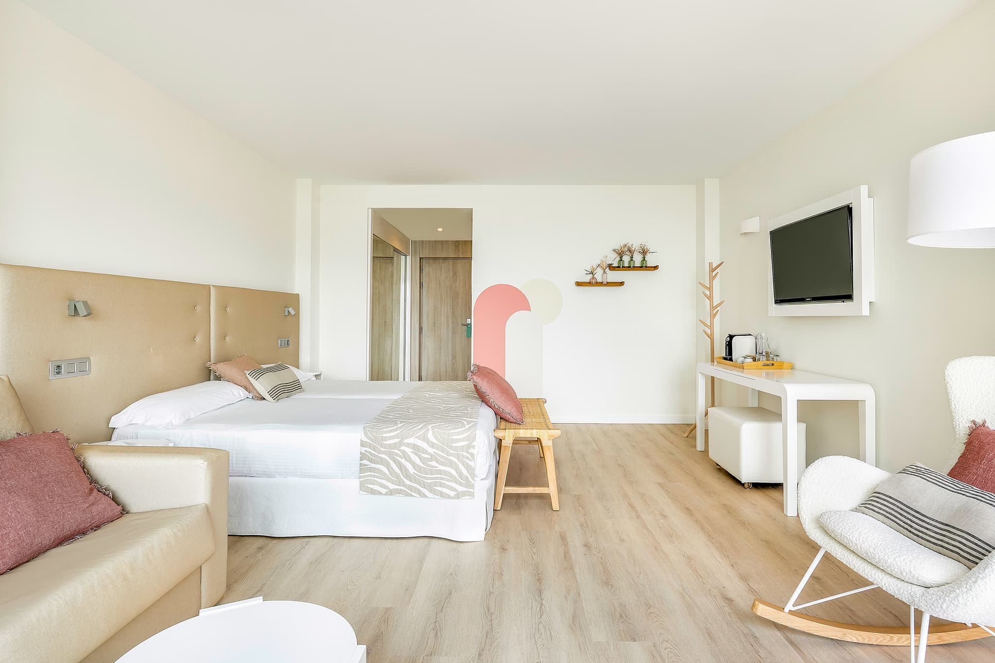 Spacious double bed suite at Iberostar Waves Cala Millor