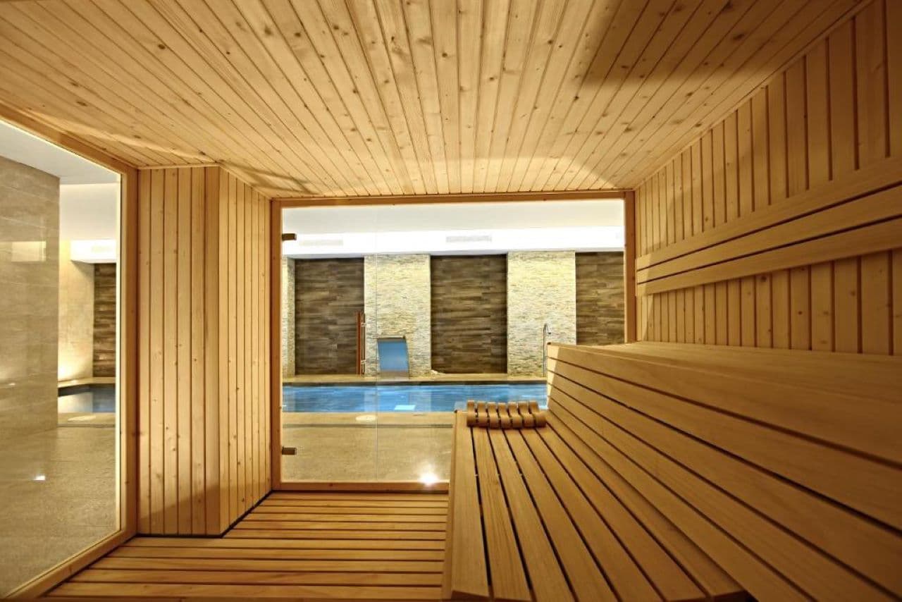 Sauna as part of spa facilities at Iberostar Waves Cala Millor