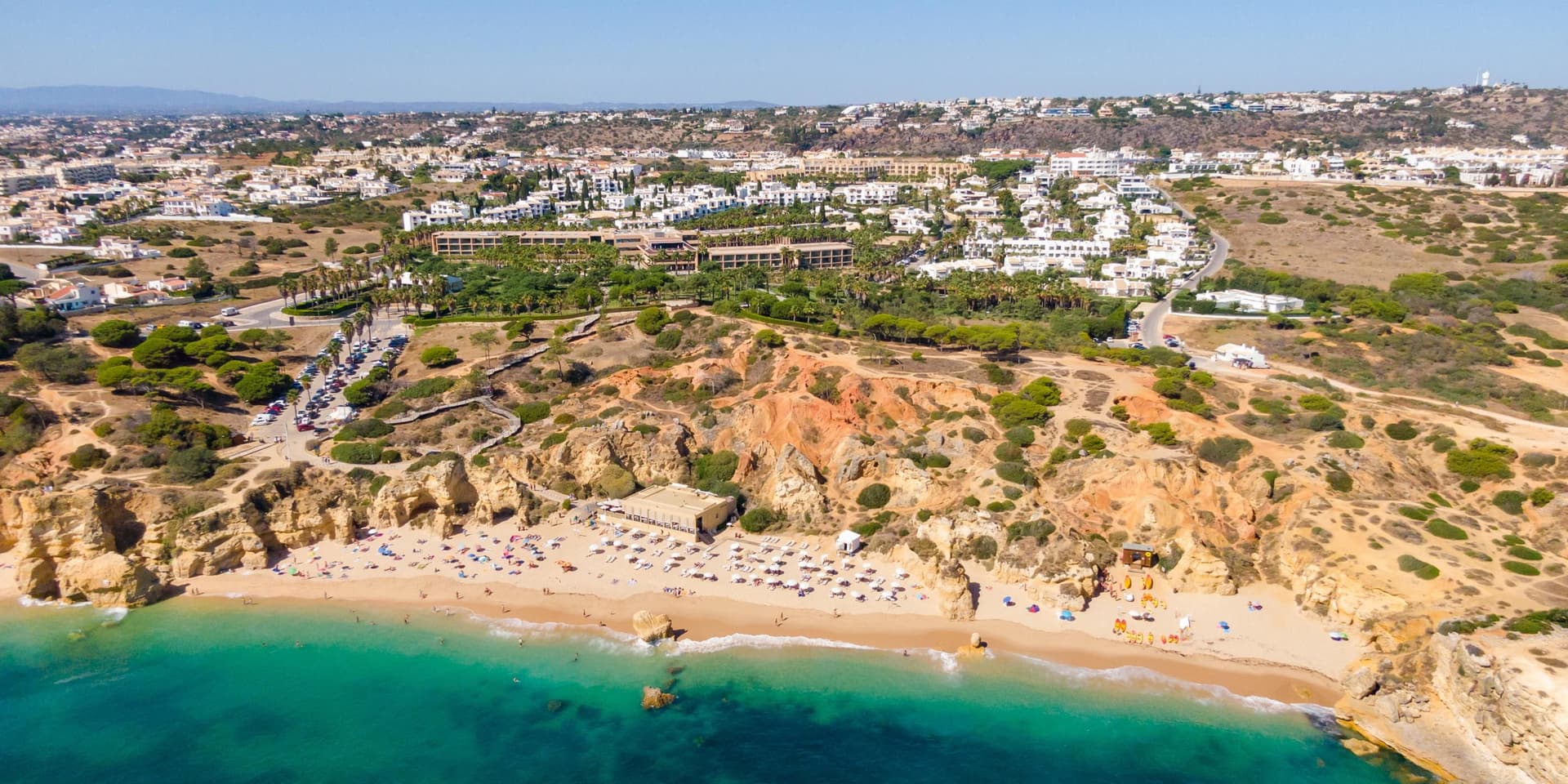 Aerial view of the coastal Kimpton Atlantico Algarve