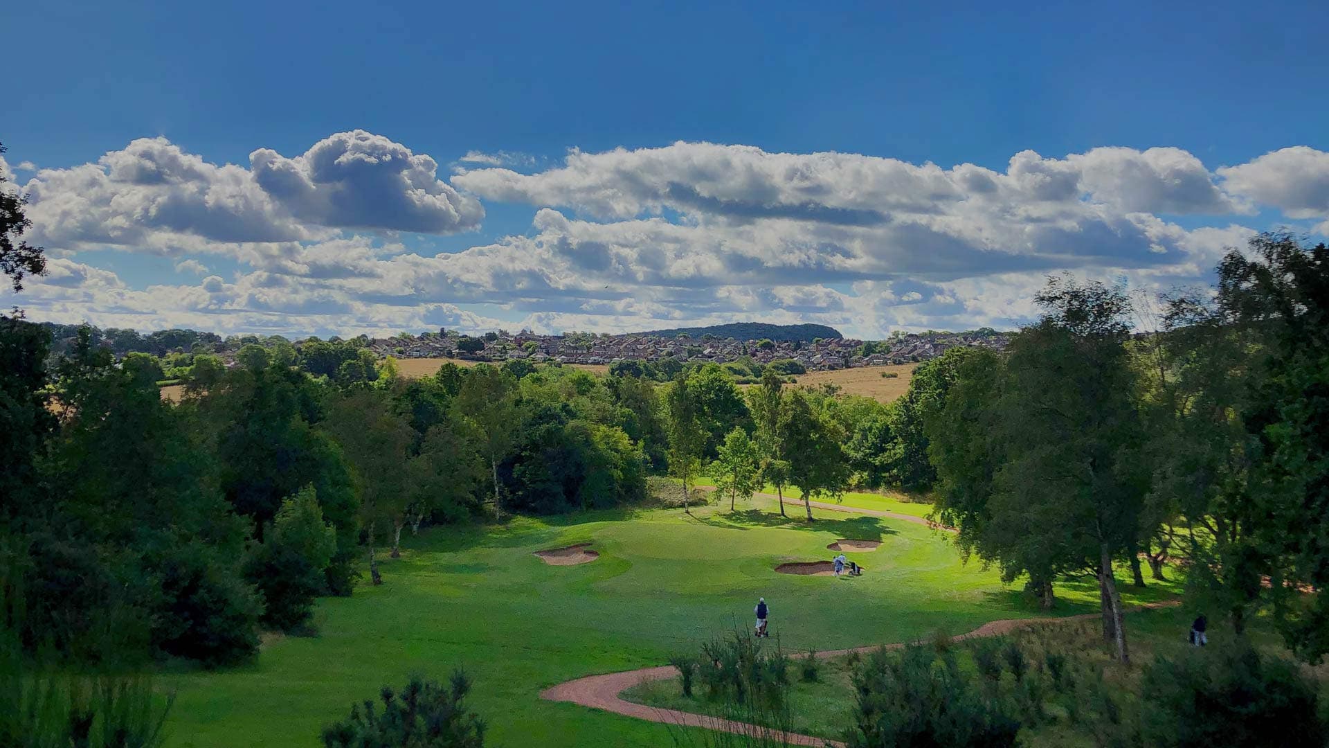 Aerial view of the Mercure George Washington Hotel Golf and Spa course