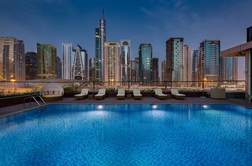 Panoramic view of Millennium Place Dubai Marina