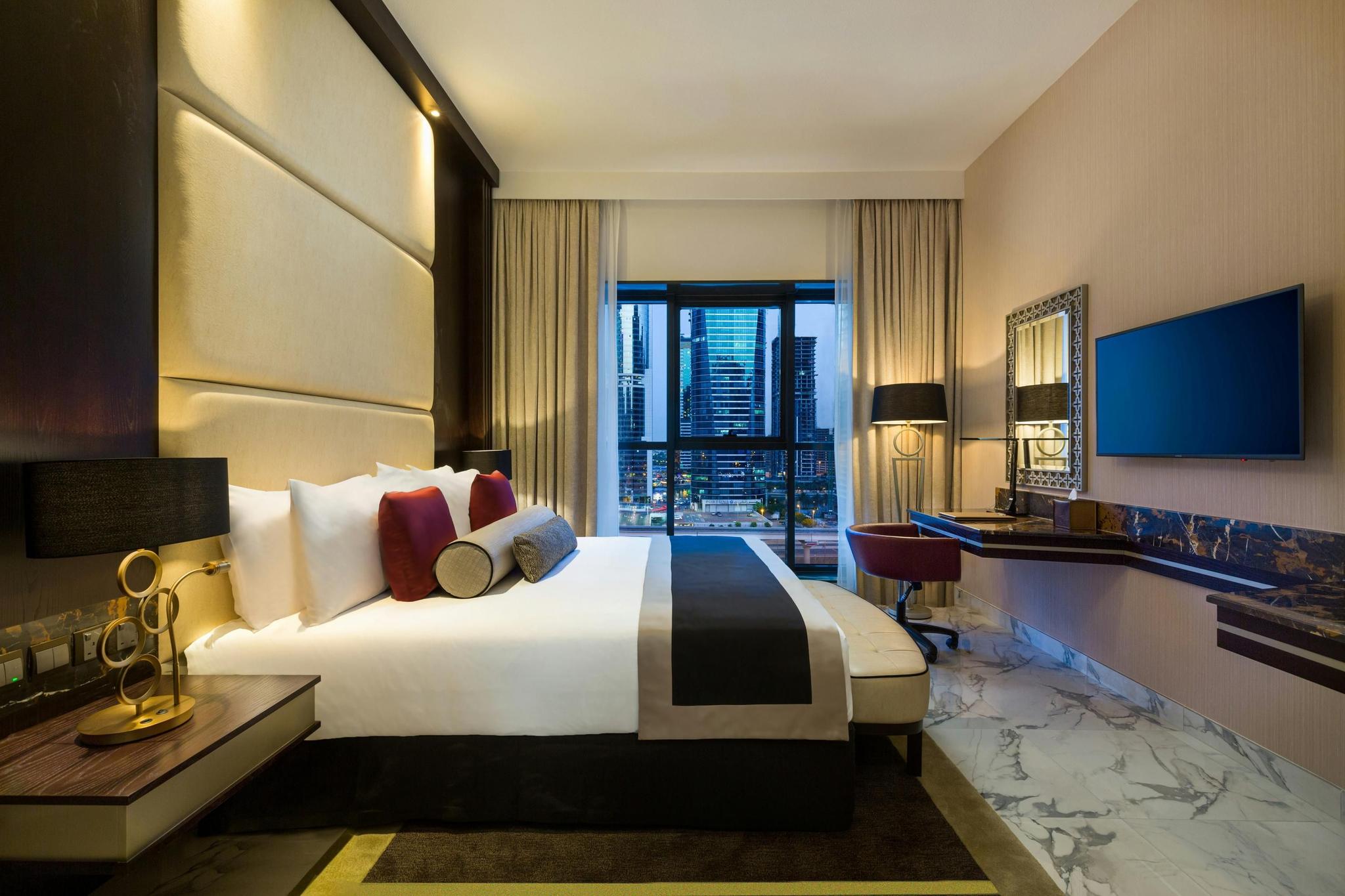 Double bed suite at Millennium Place Dubai Marina