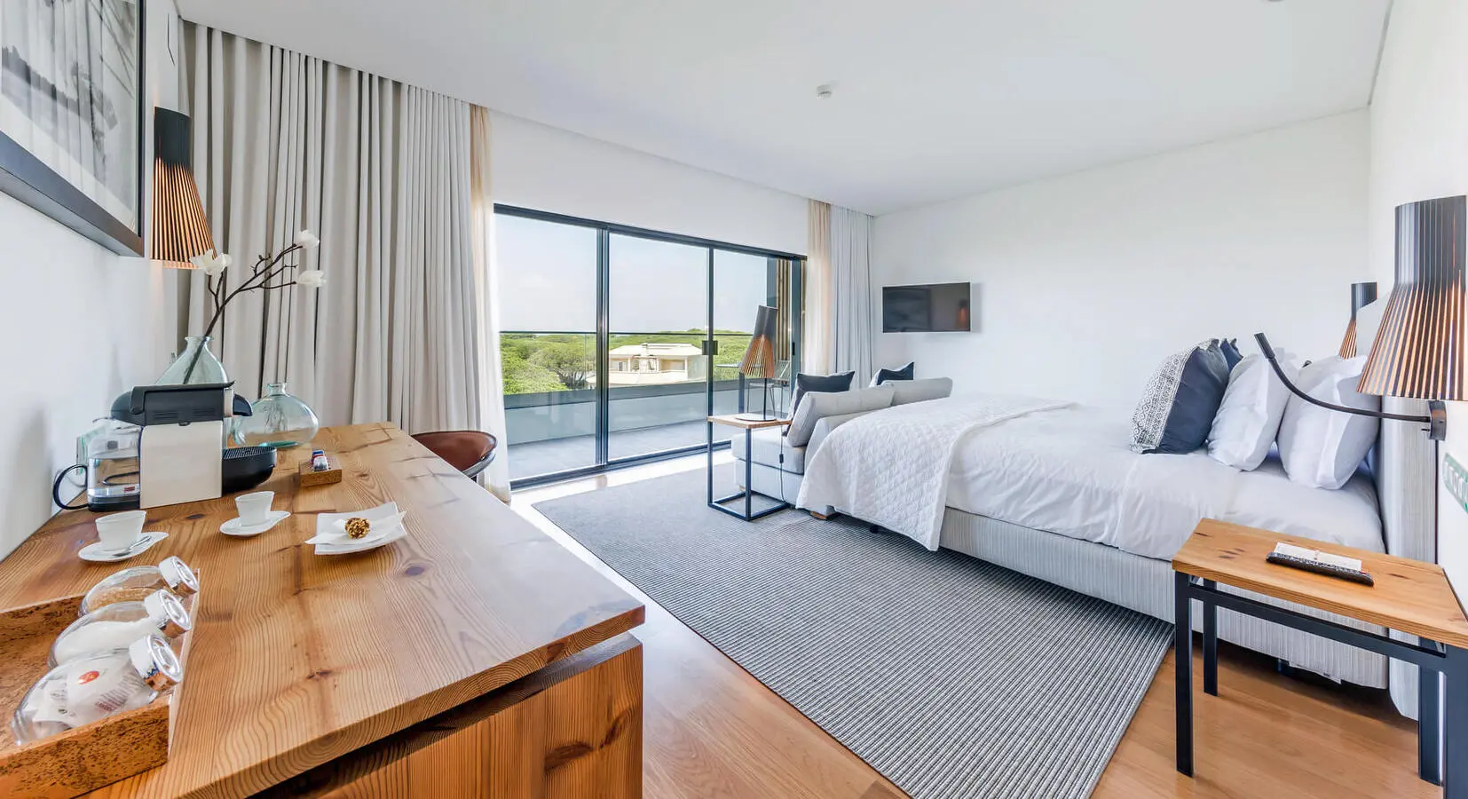 Double bed suite at Octant Hotel Praia Verde