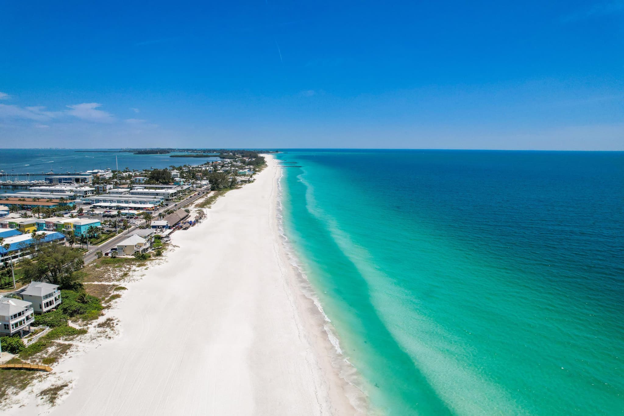 Overhead view of the coast at SeaBreeze Vacation Villas & Marina