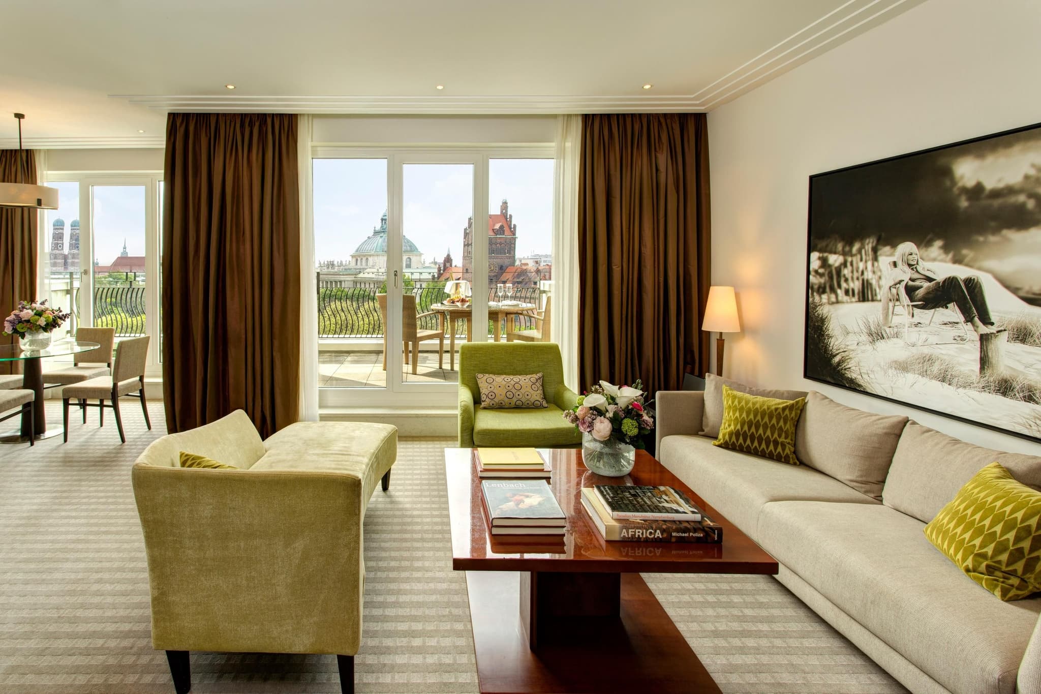 Living room as part of a double bed suite at The Charles Hotel, a Rocco Forte Hotel