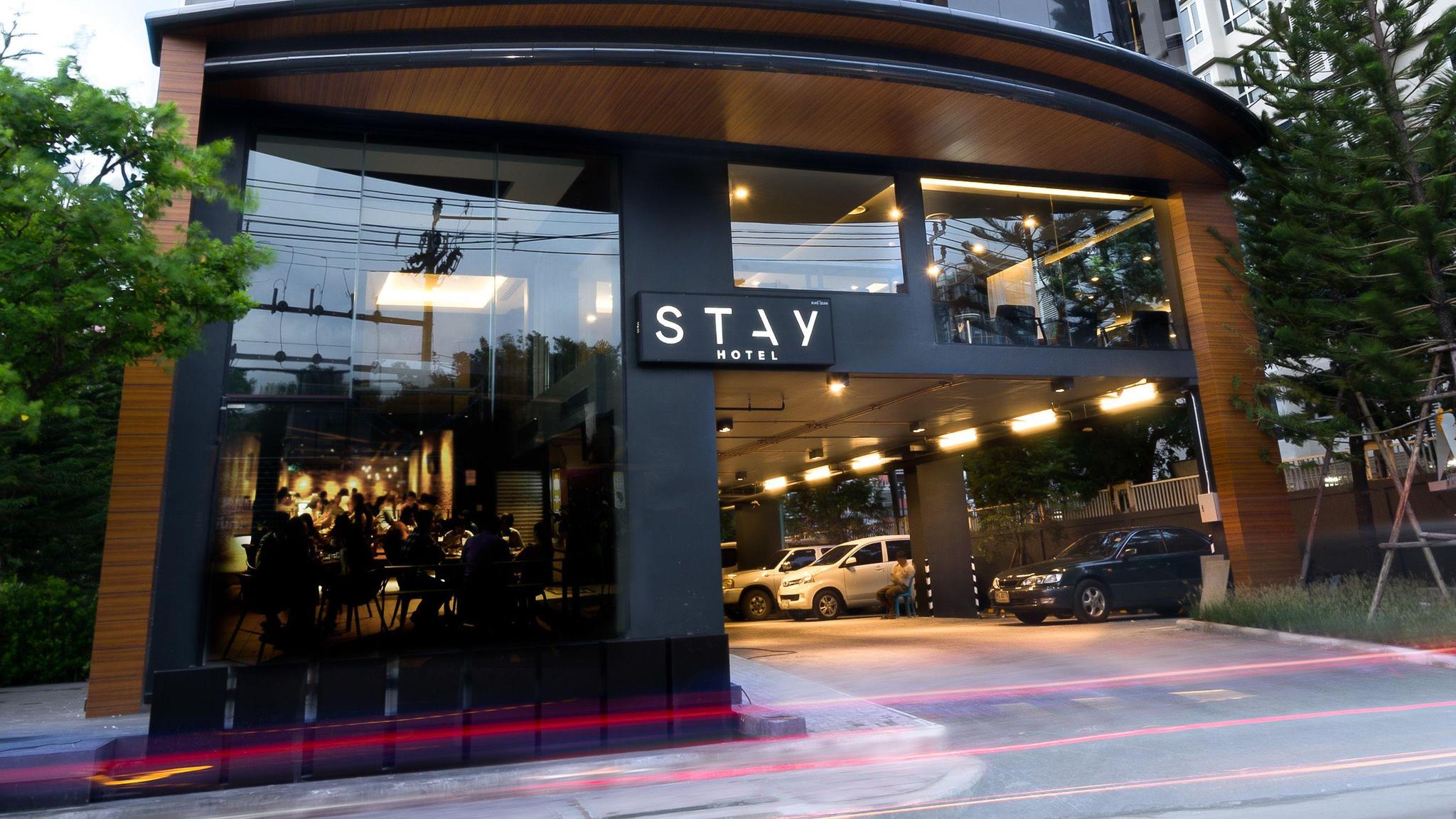 Front entrance to The Stay Hotel
