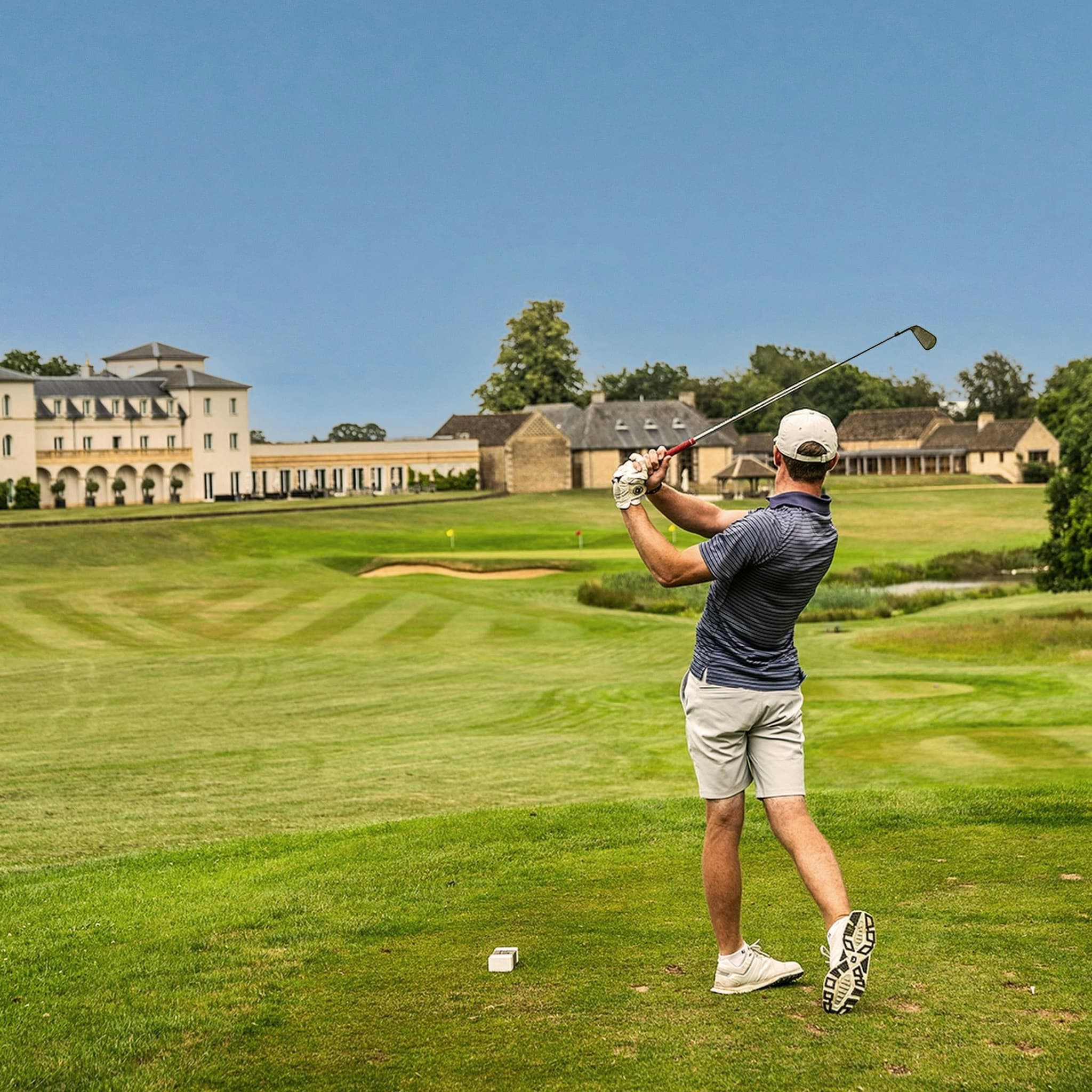 Golfer swinging on the The Wiltshire Hotel Golf and Leisure Resort course