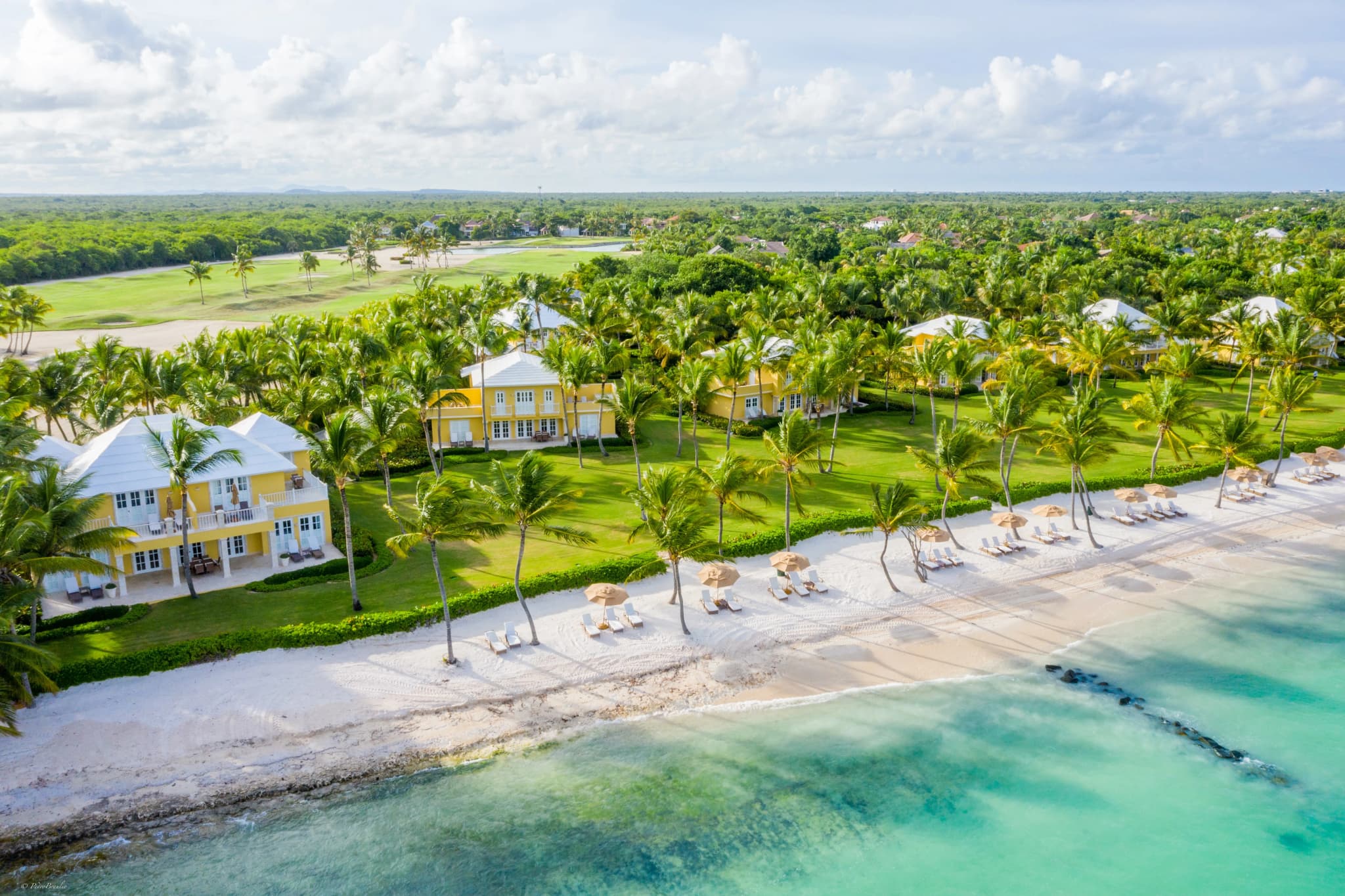 Overhead view looking down on Tortuga Bay Puntacana Resort