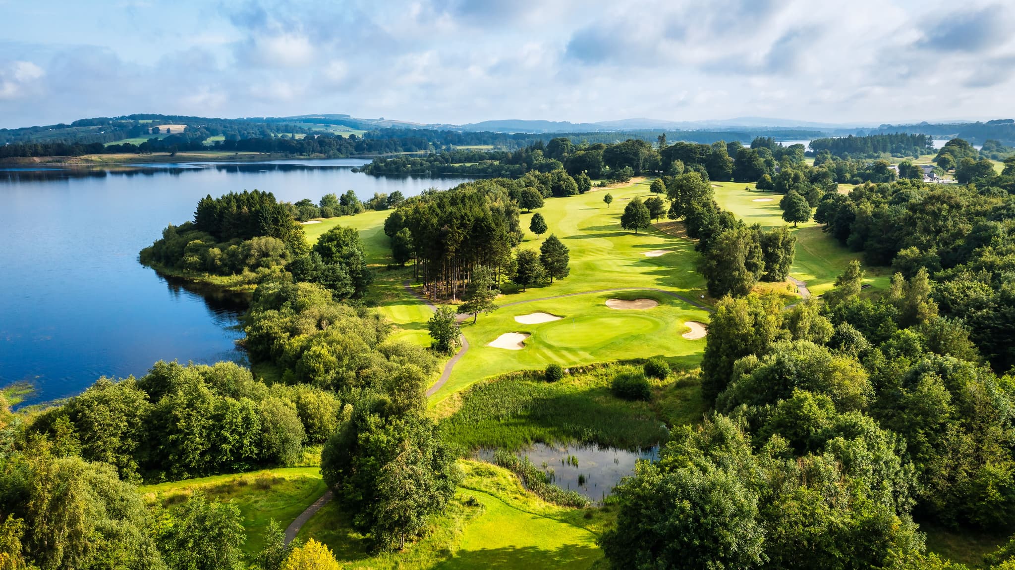 Aerial view of Lakeside Golf Retreat in Wicklow