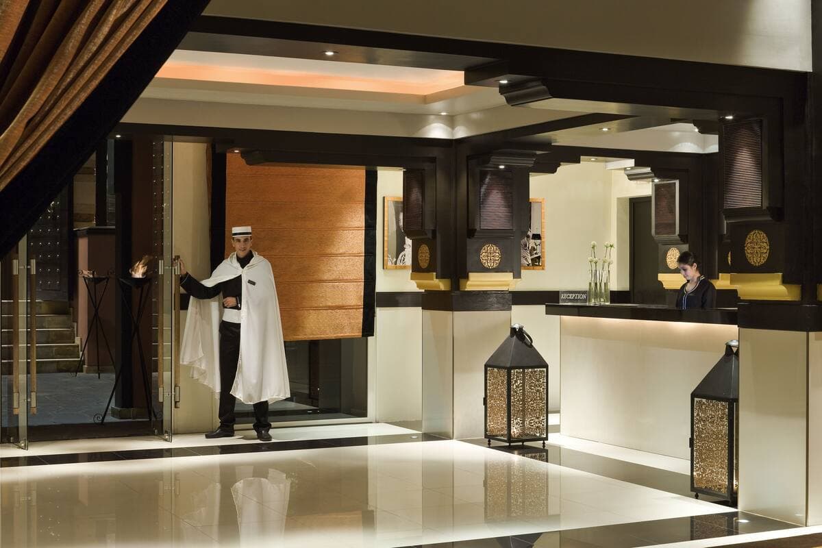The reception at Hotel & Ryads Barrière Le Naoura