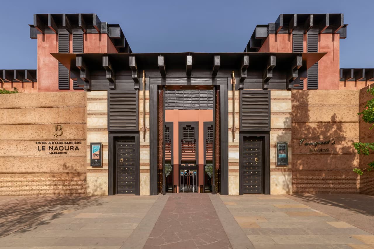 Front entrance to Hotel & Ryads Barrière Le Naoura