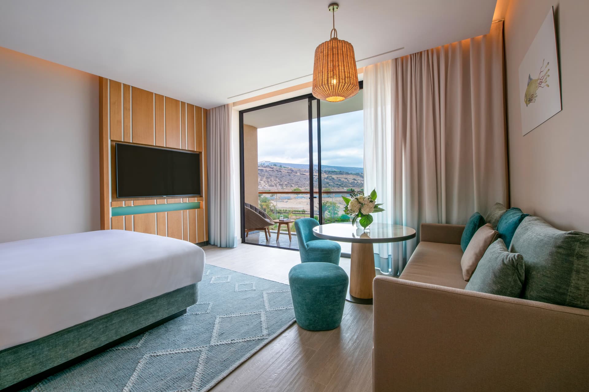 Spacious double bed suite at Hyatt Regency Taghazout Bay
