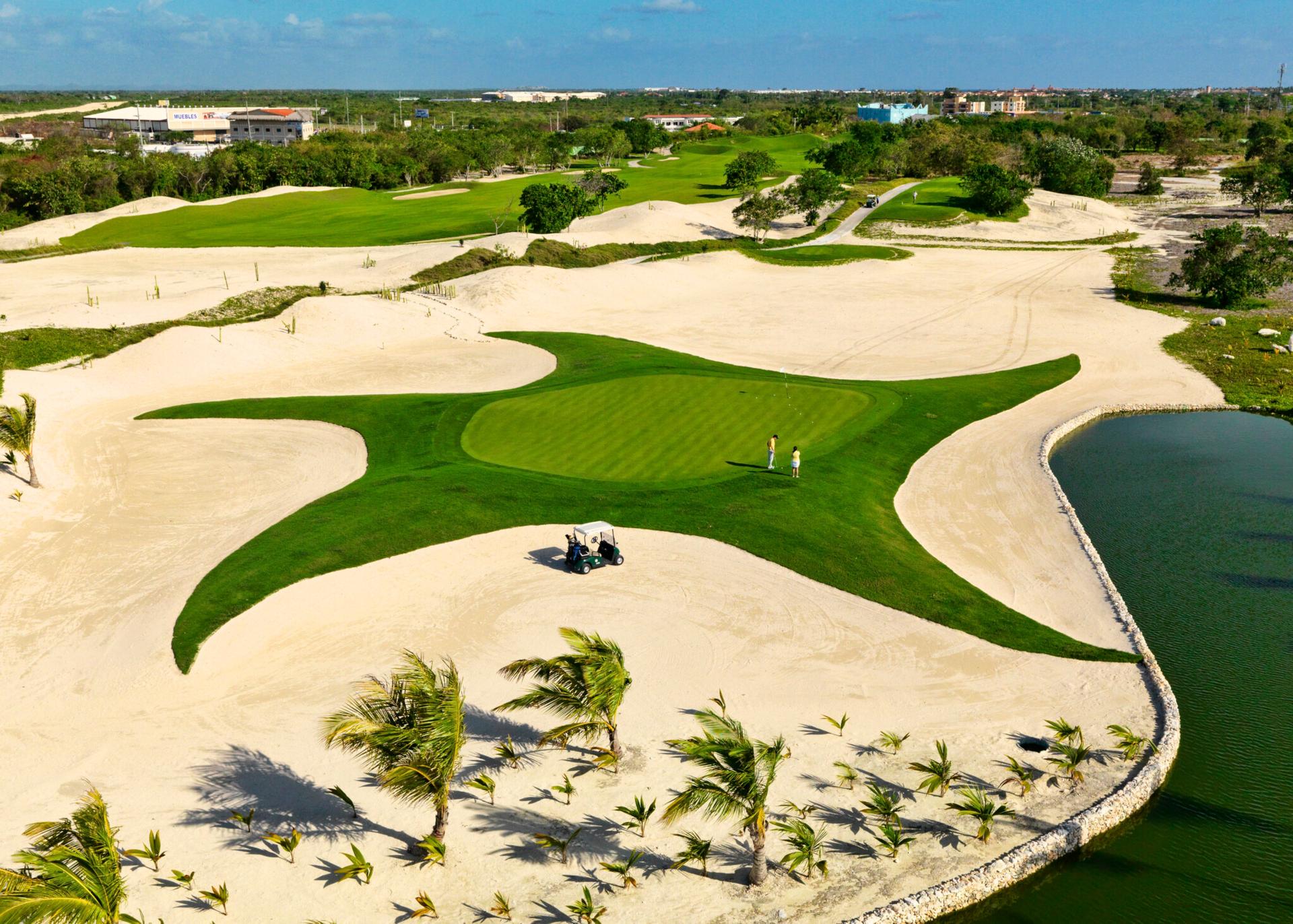 A star shaped green at Iberostar Grand Hotel Bavaro