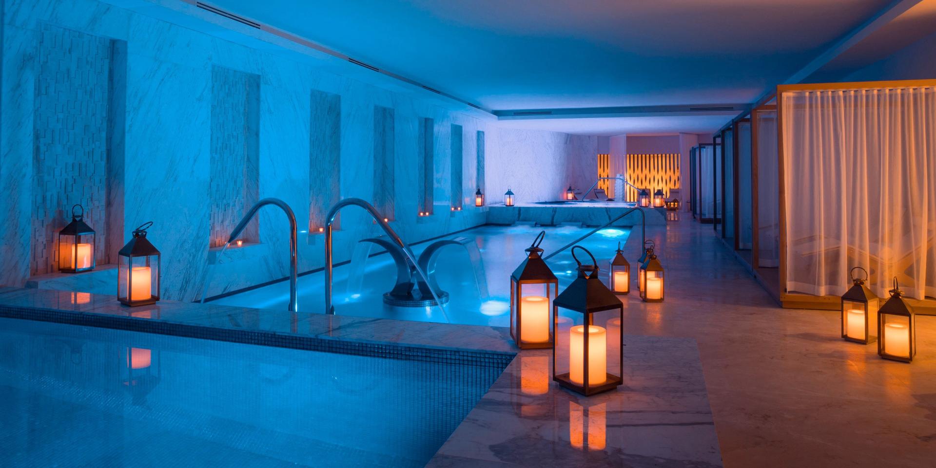 Indoor pool as part of the spa facilities at Le Blanc Spa Resort