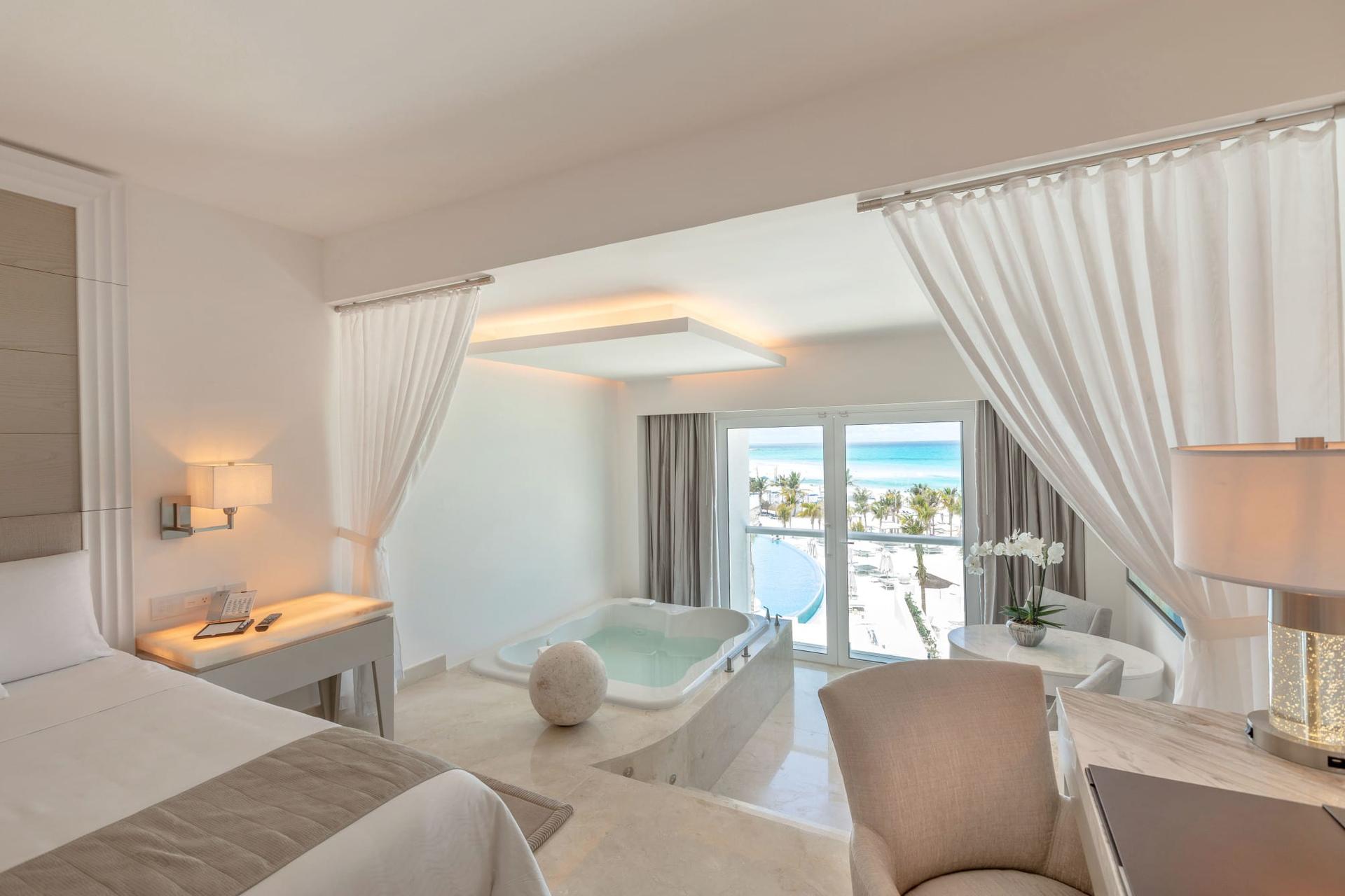 Double bed suite at Le Blanc Spa Resort