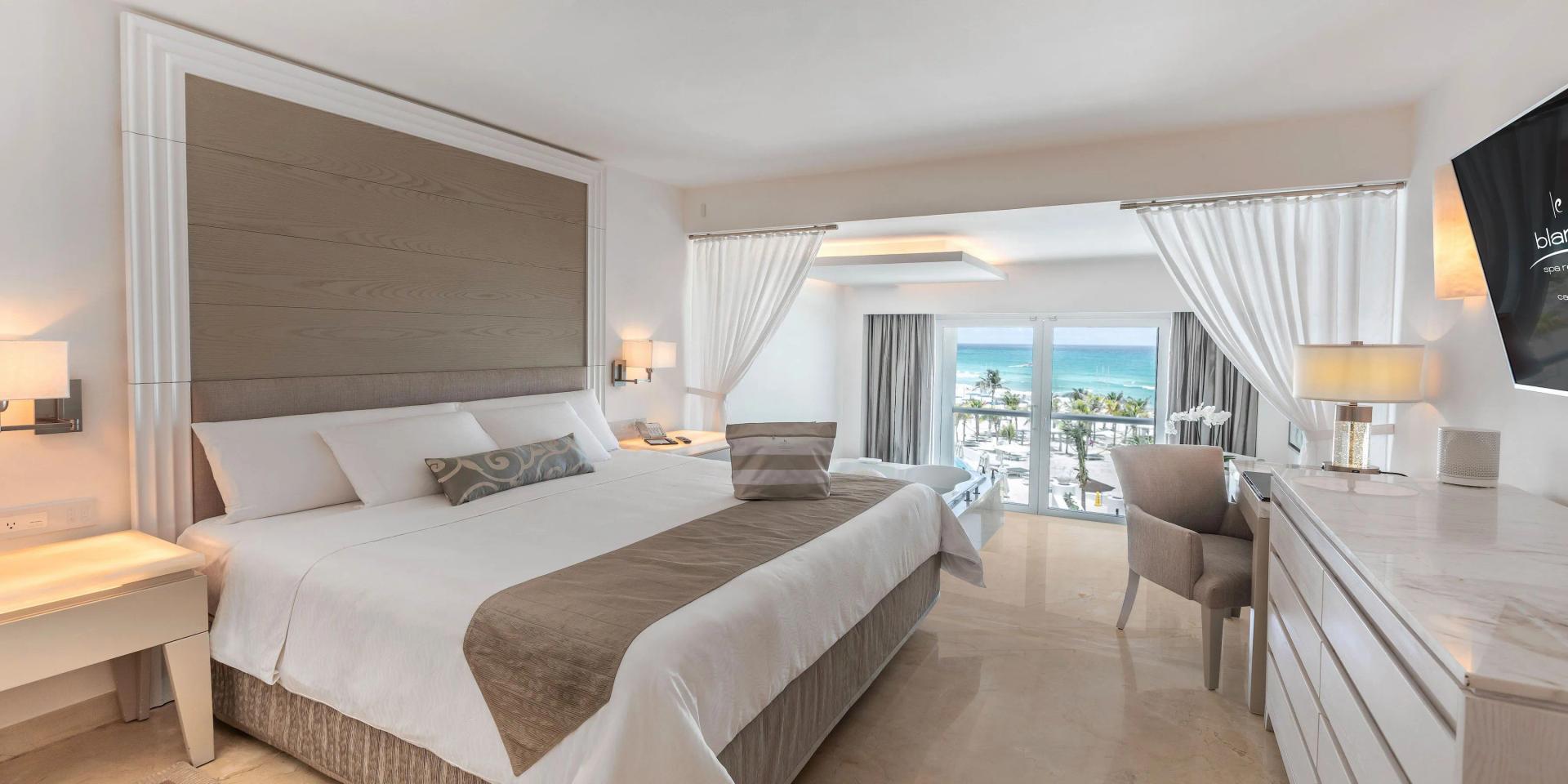 Spacious double bed suite at Le Blanc Spa Resort