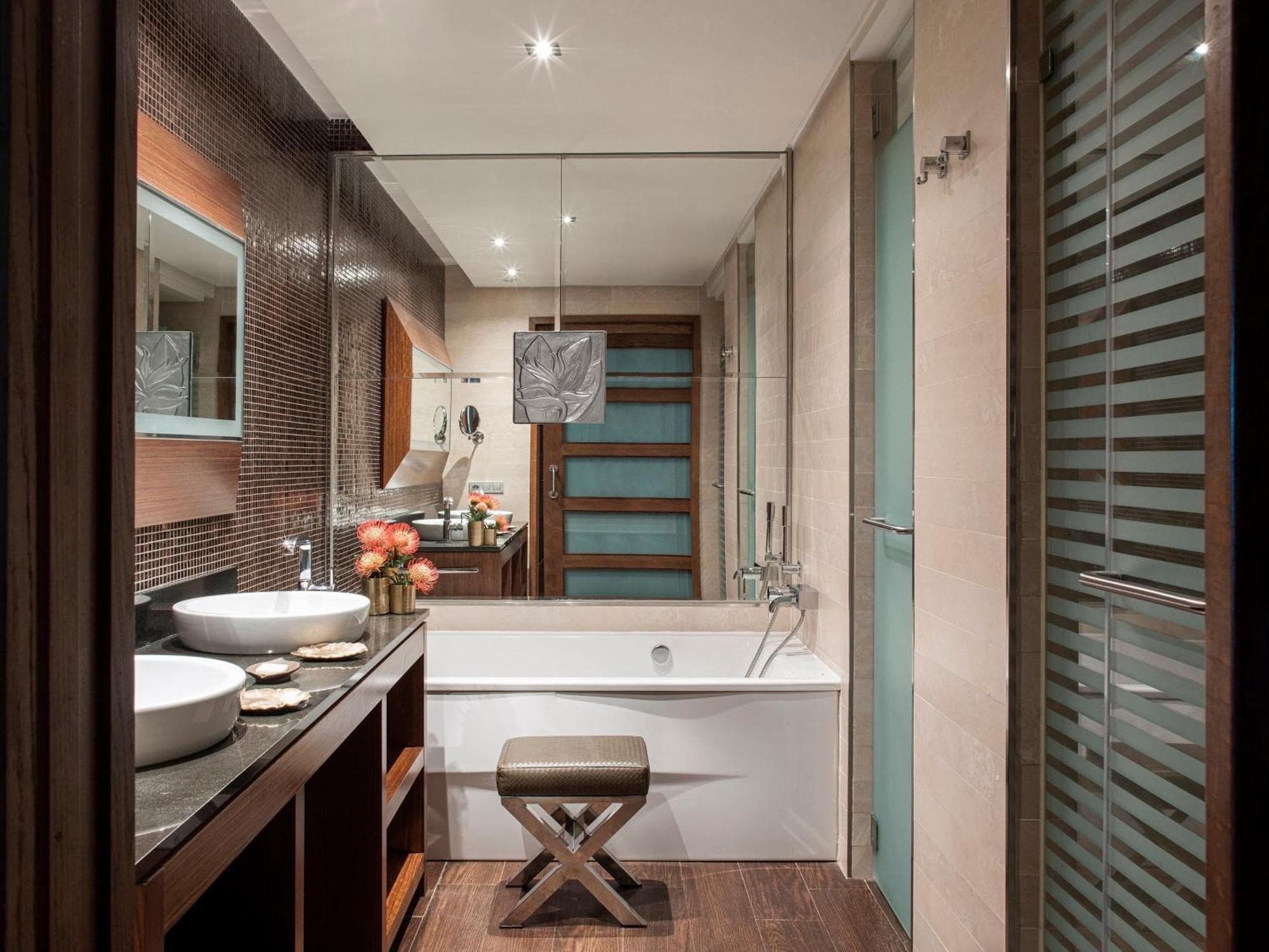 Bathroom as part of a double bed suite at RedLevel at Gran Meliá Palacio de Isora
