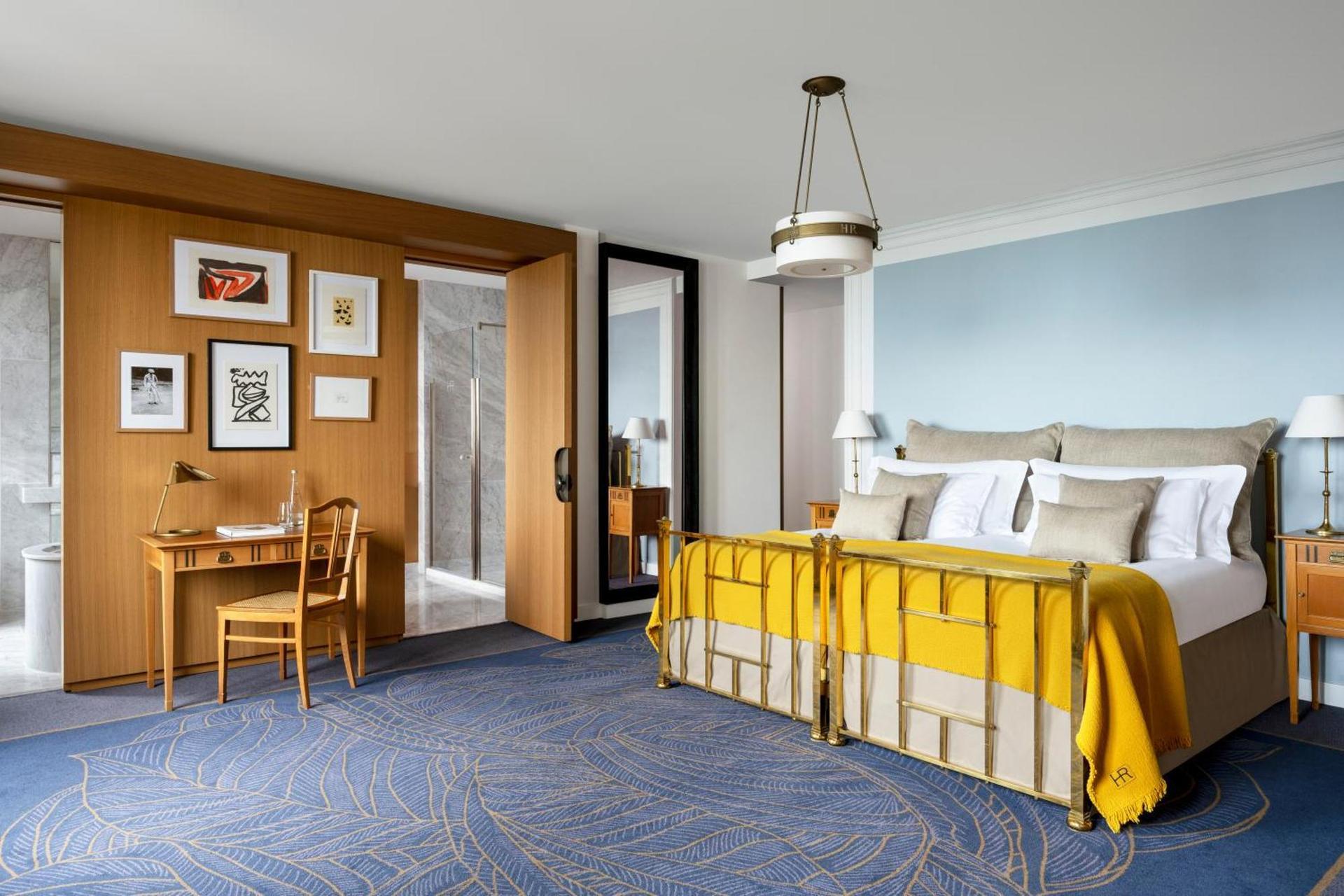 Spacious double bed suite at Hotel Royal Evian Resort