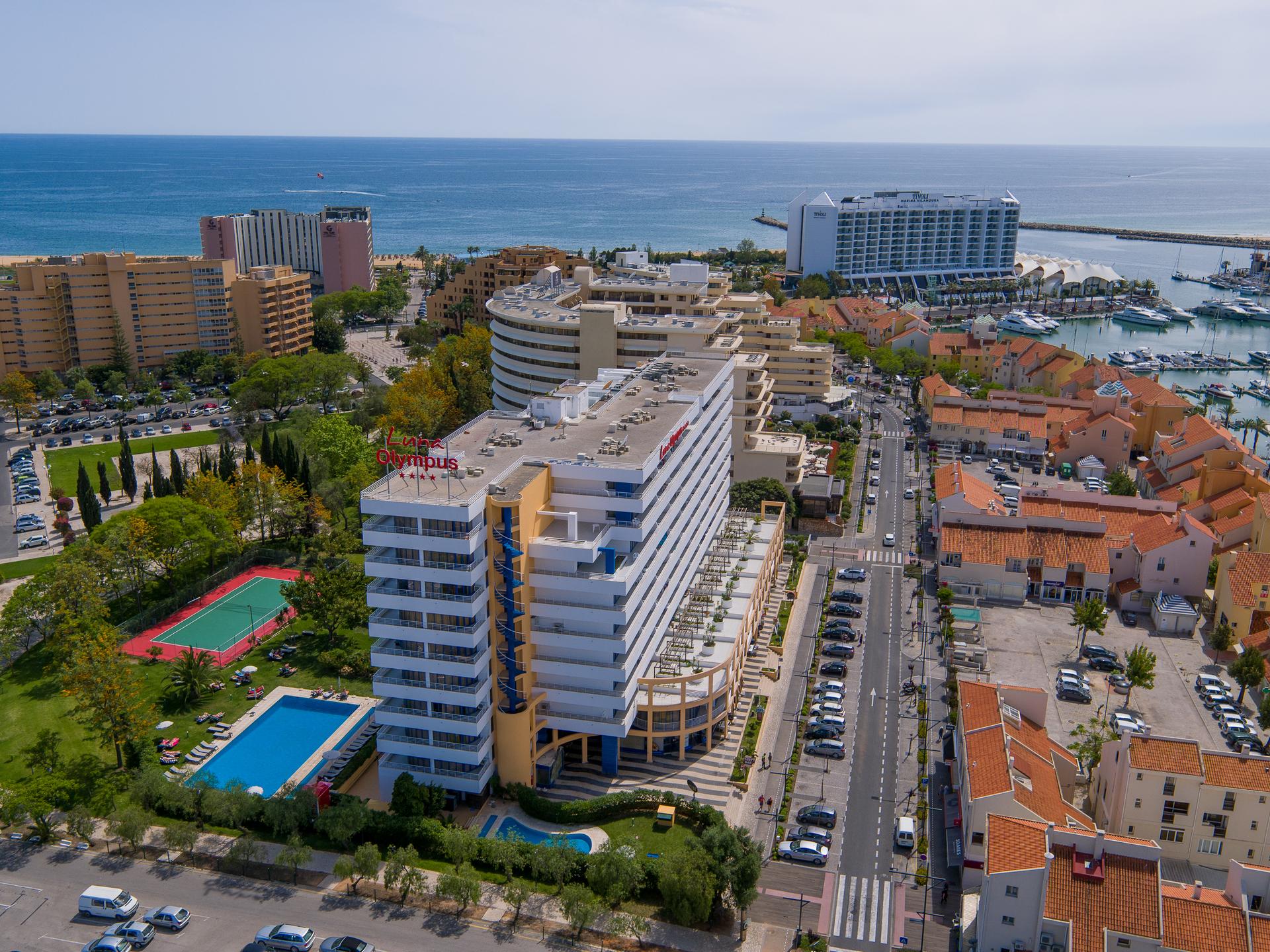 Aerial view of Luna Olympus Hotel
