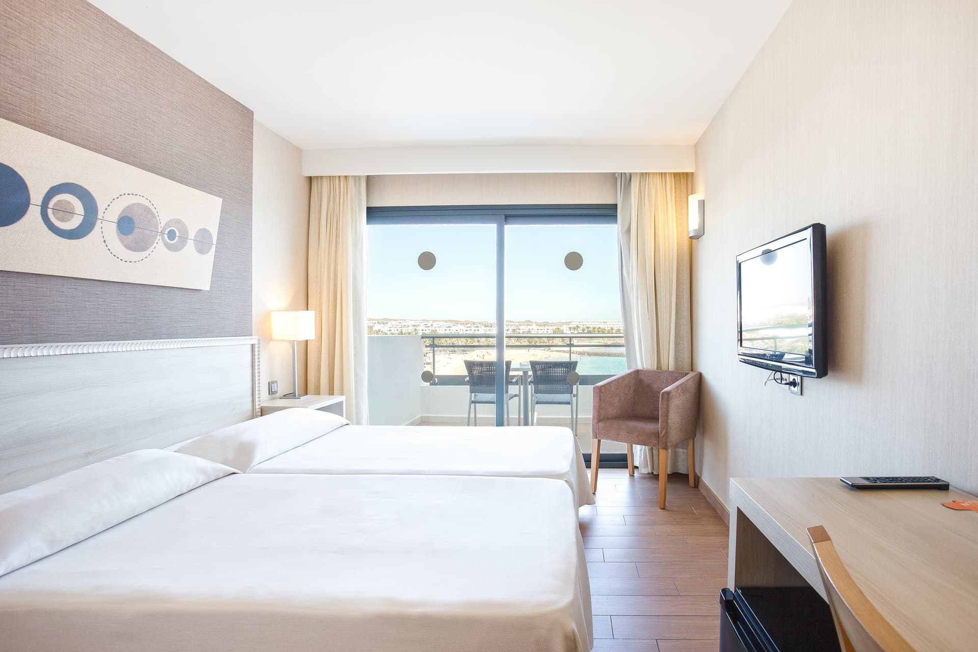 Double bed suite with balcony views at THB Lanzarote Beach