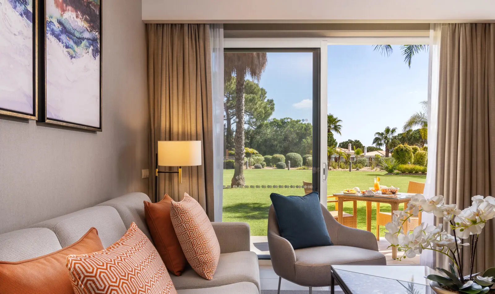 Lounging area as part of a suite at the Wyndham Grand Algarve