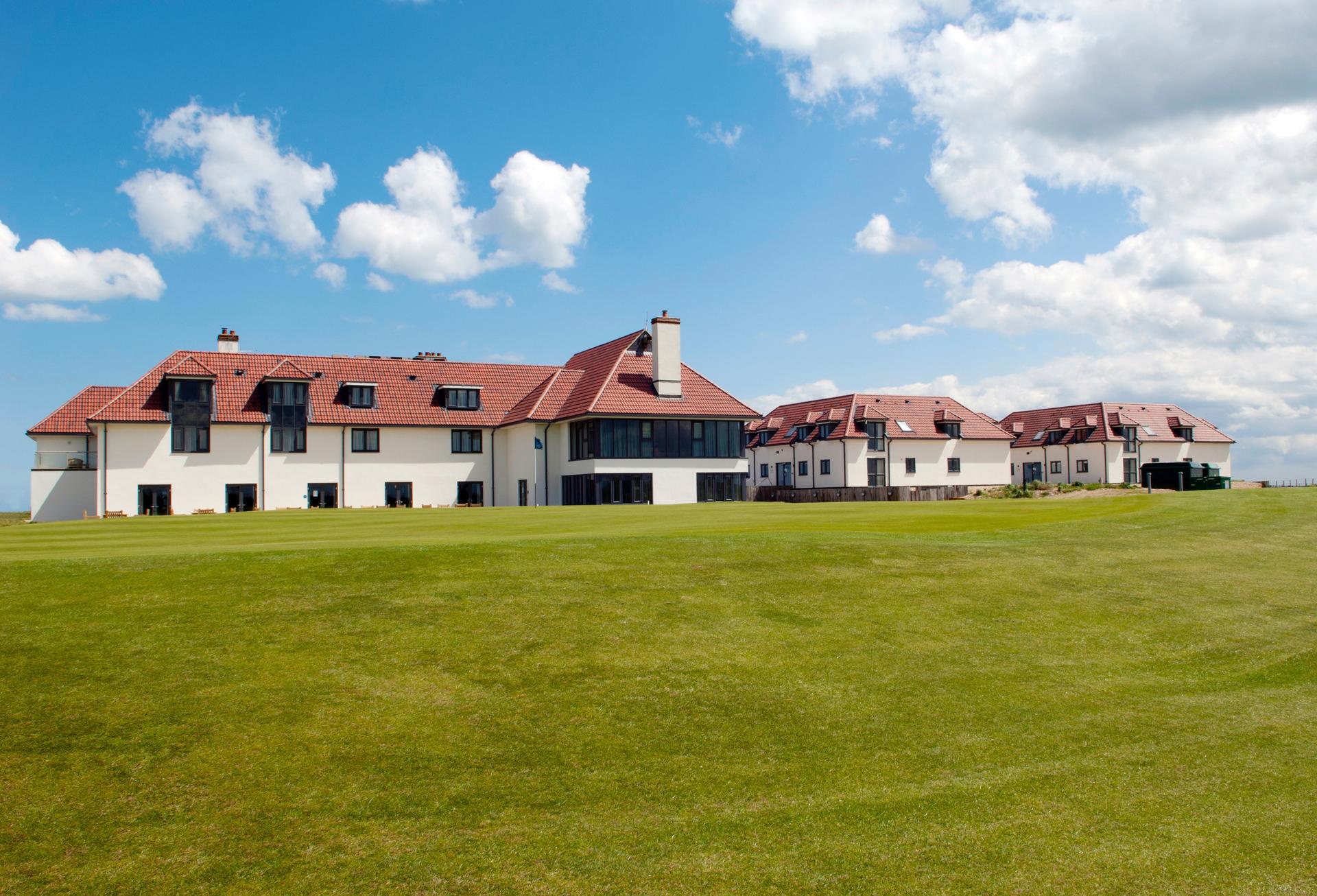 Panoramic view of The Lodge at Princes overlooking the course