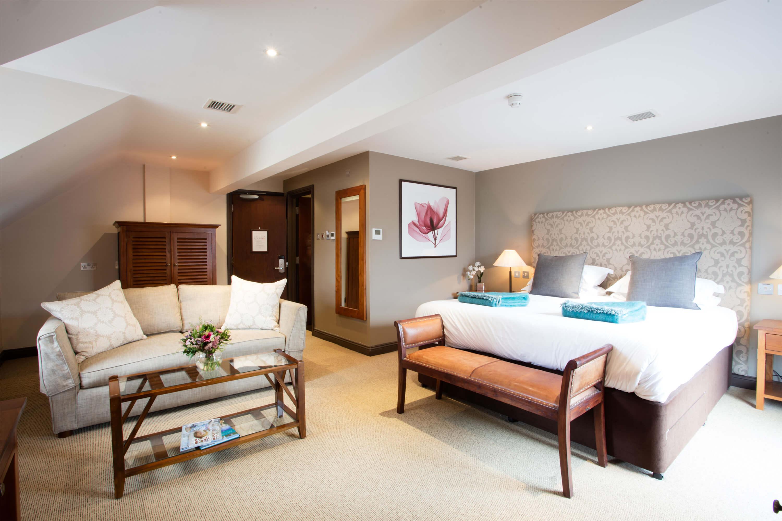 Modern & spacious double bed room at the Barnham Broom Hotel, Golf & Spa