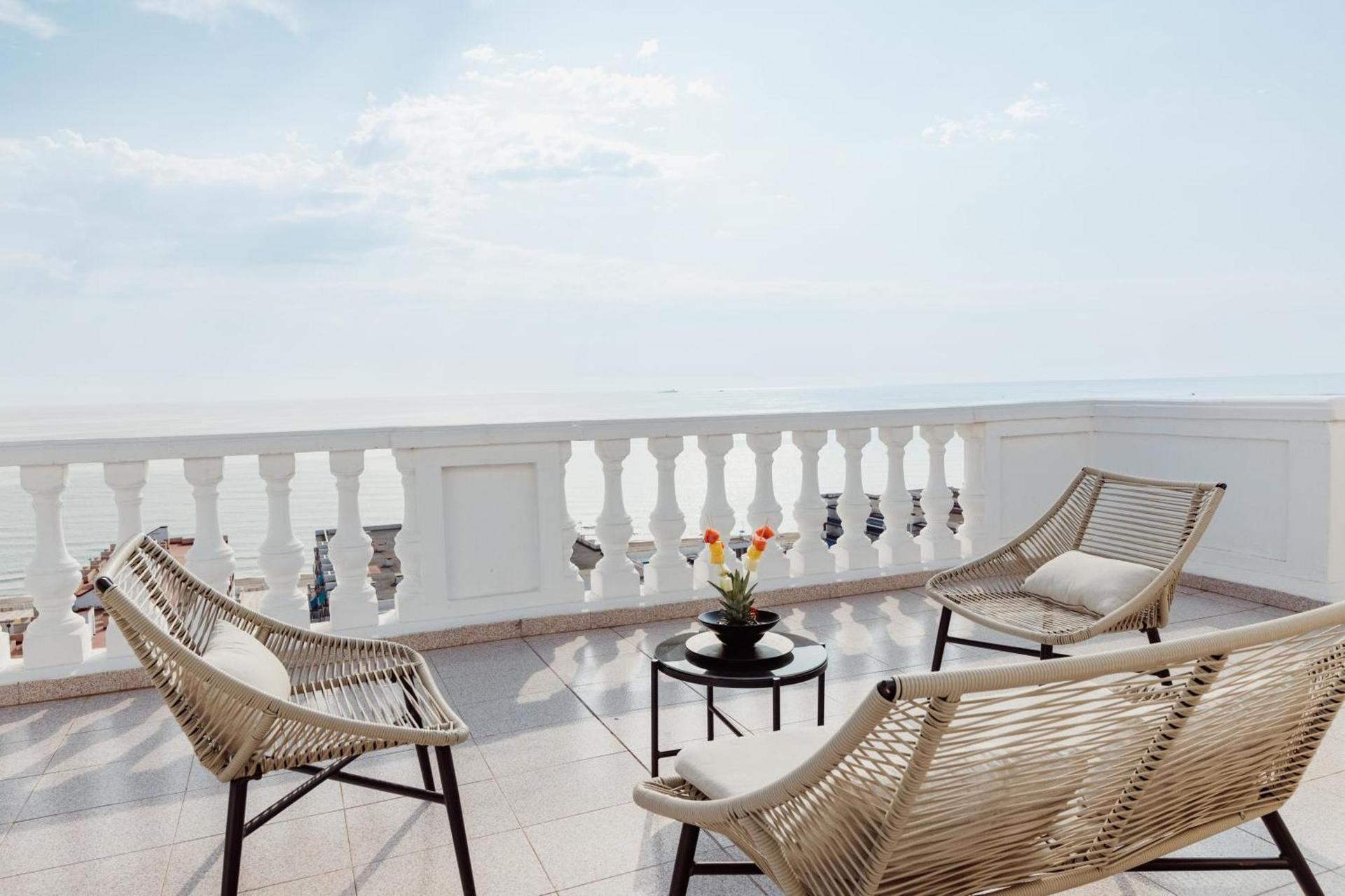 Balcony views of the ocean from Delfines Hotel & Suites