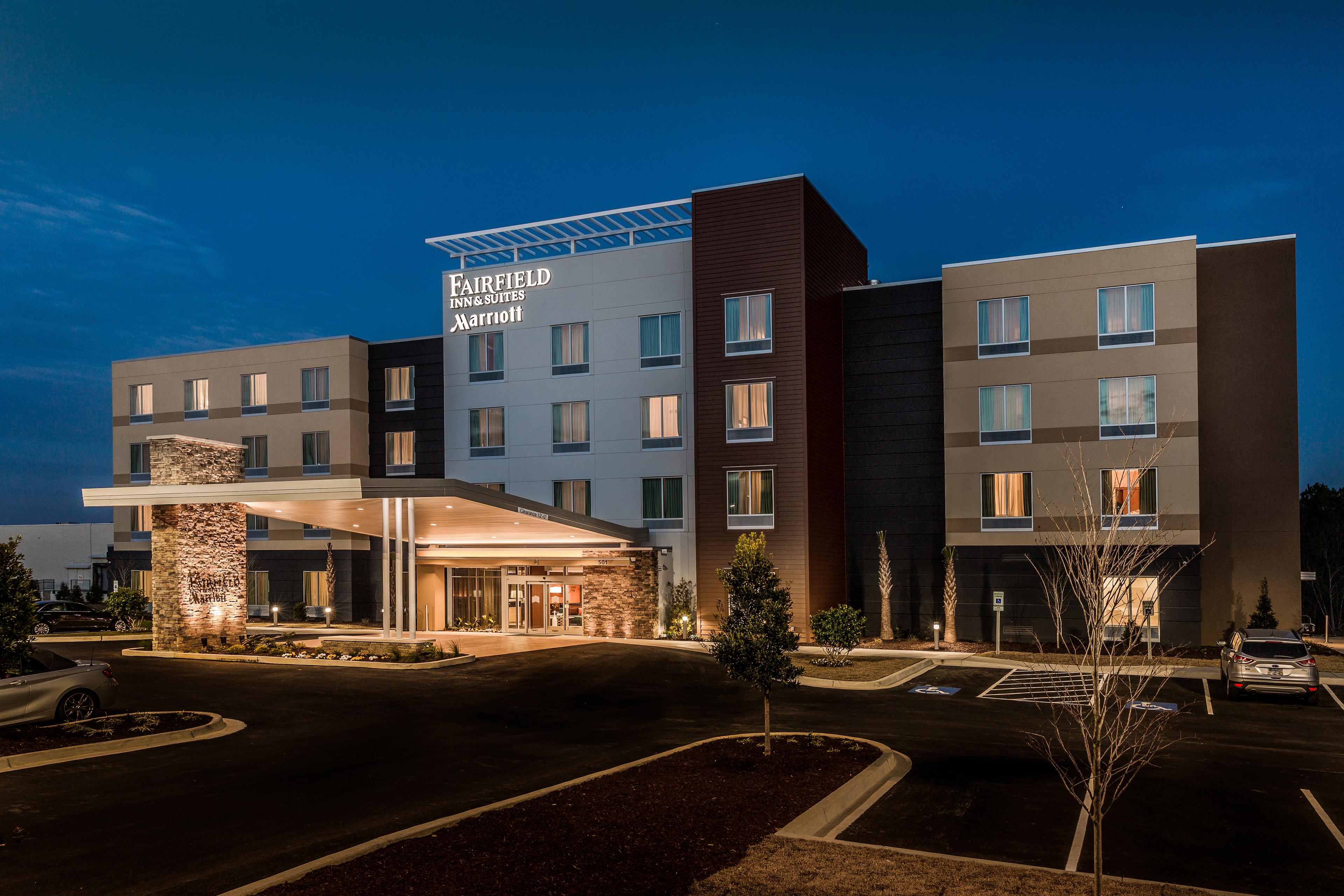 Exterior view of the Fairfield Inn