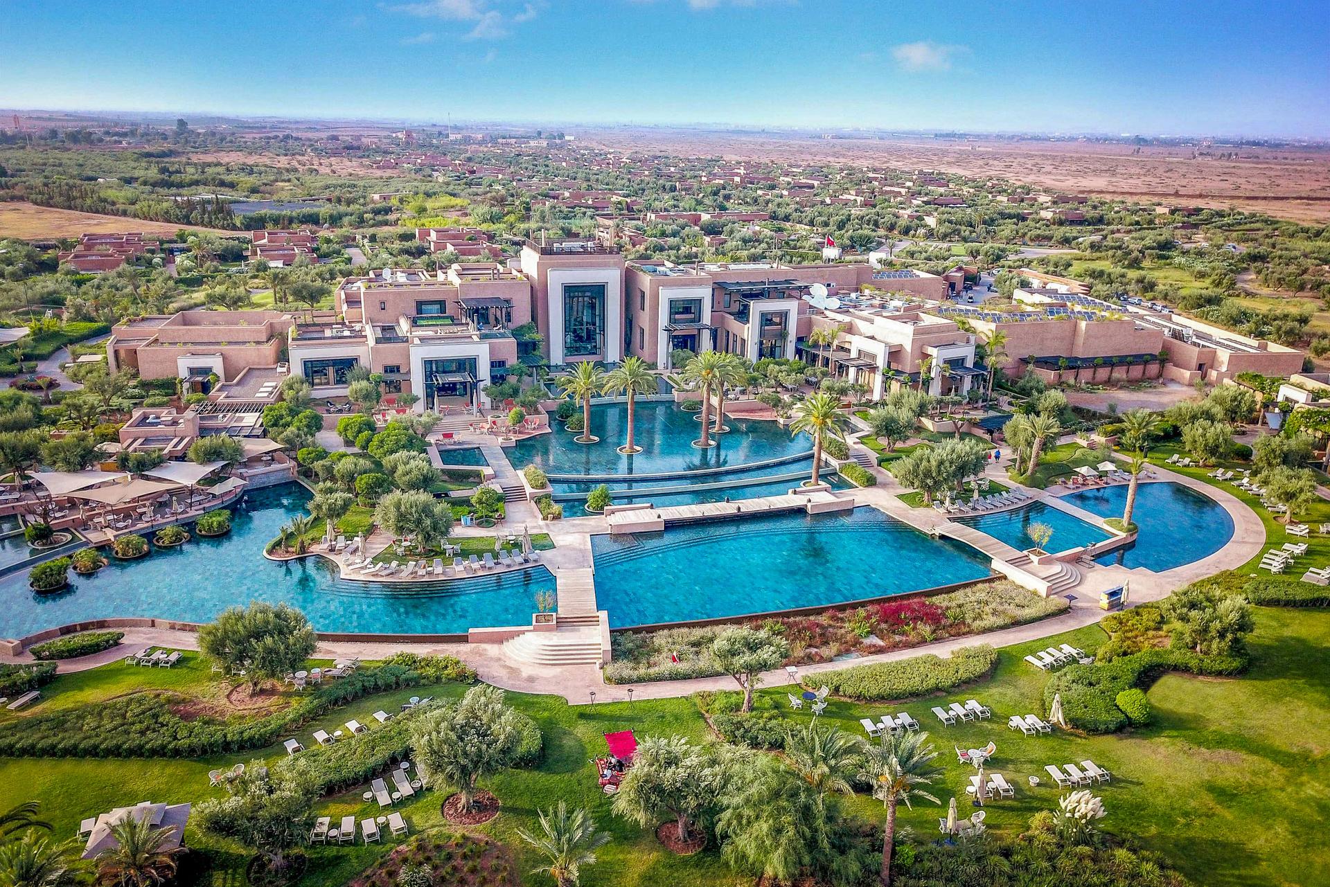 Aerial view of Fairmont Royal Palm Marrakech