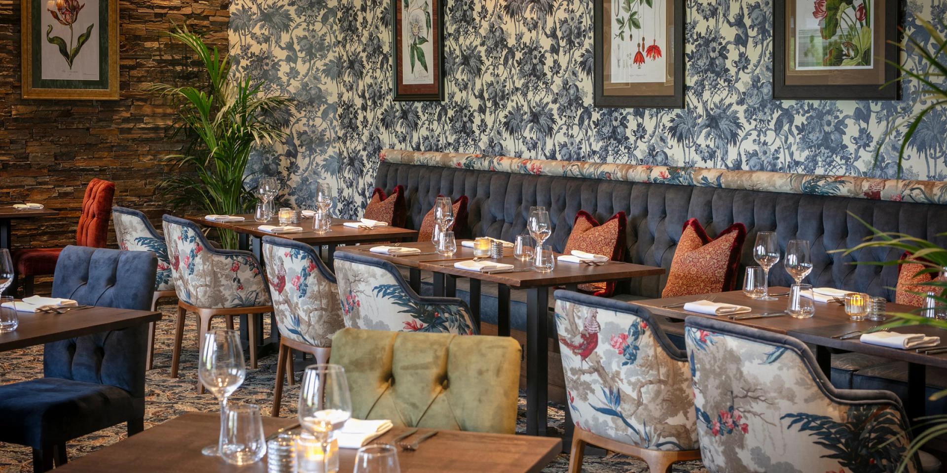 Indoor dining room at Westerwood Hotel, Spa & Golf Resort