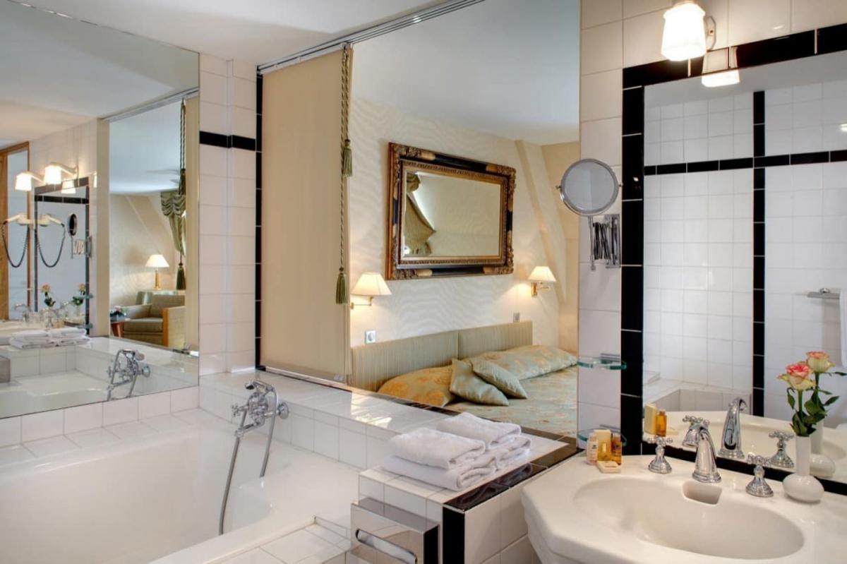 Bathroom as part of a suite at Hotel Barriere Le Westminster