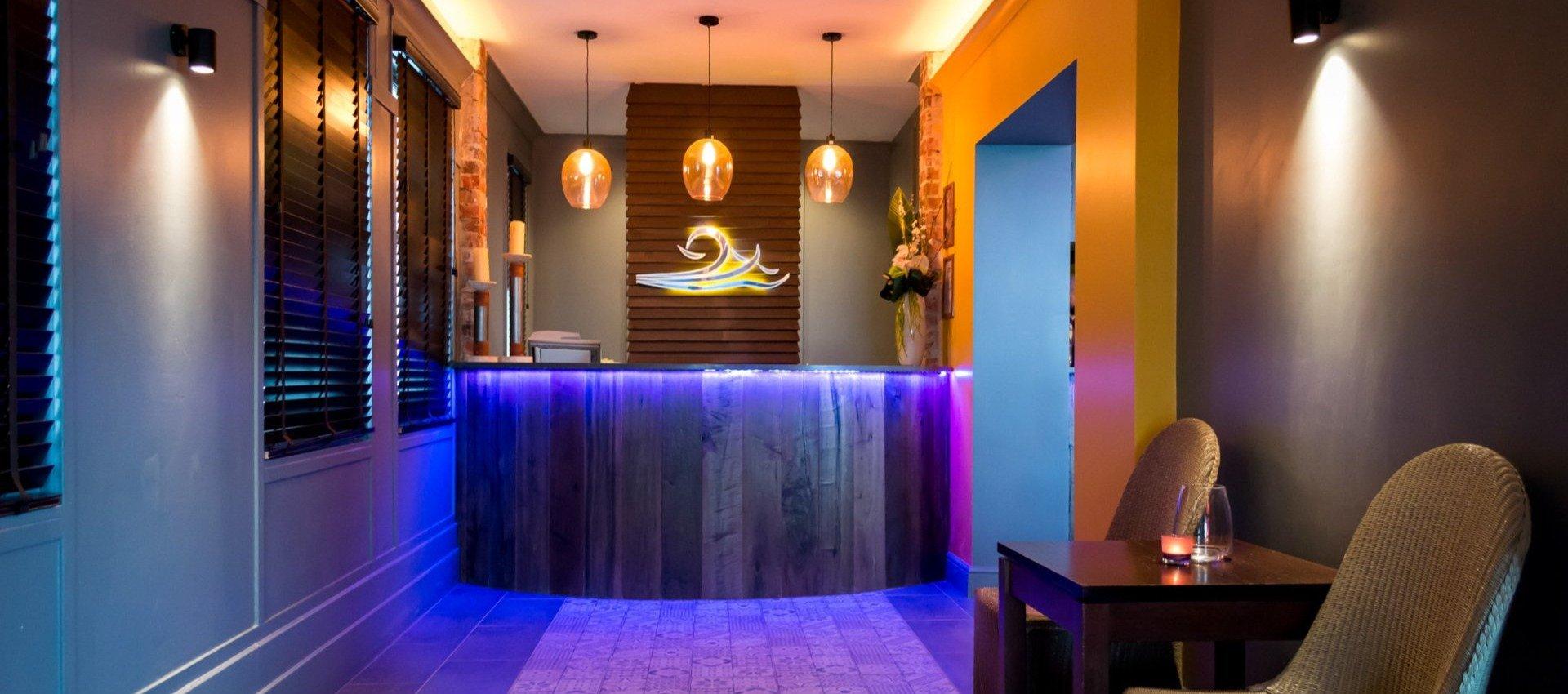 Front desk at the Ocean Beach Hotel