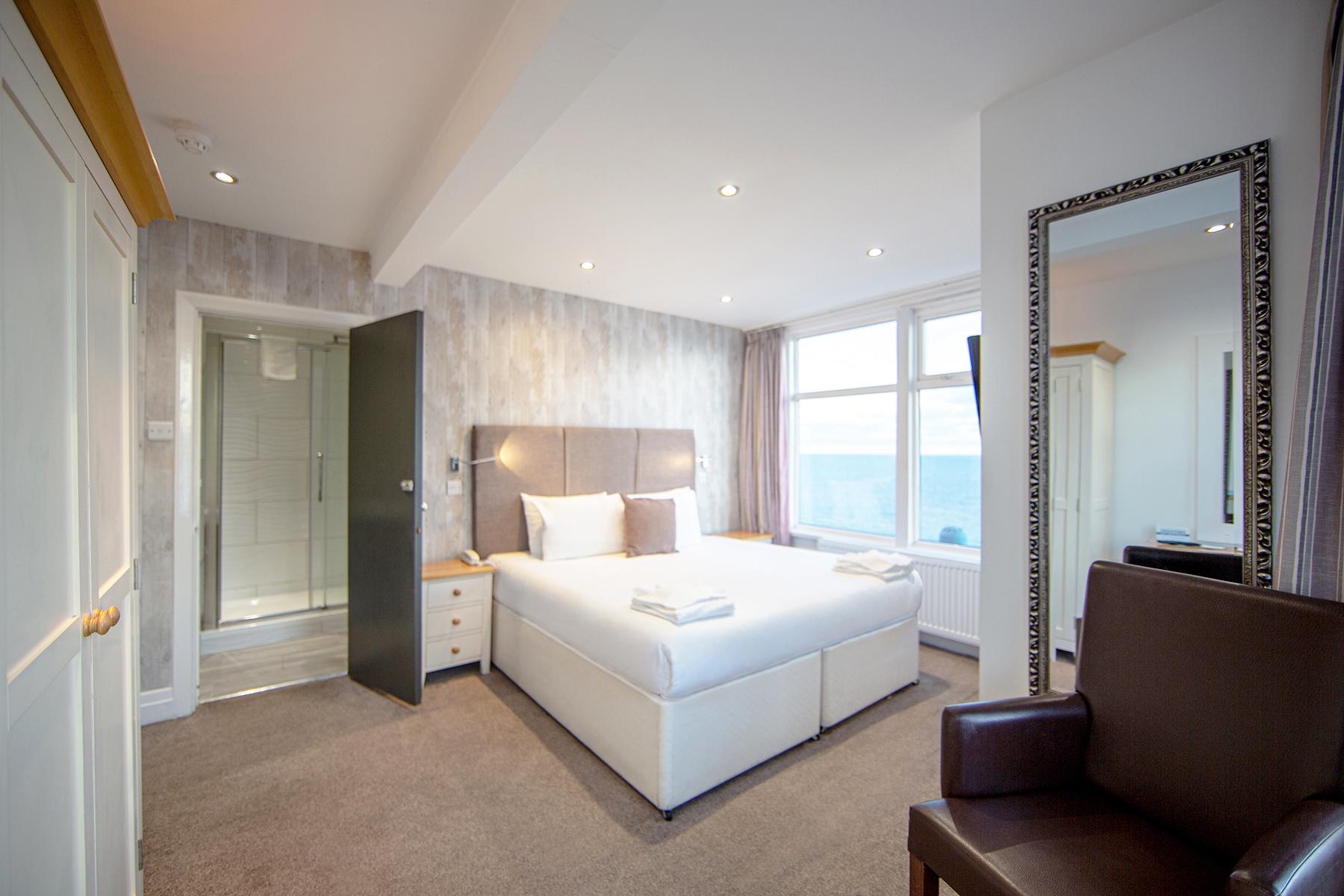 Double bed suite at the Ocean Beach Hotel