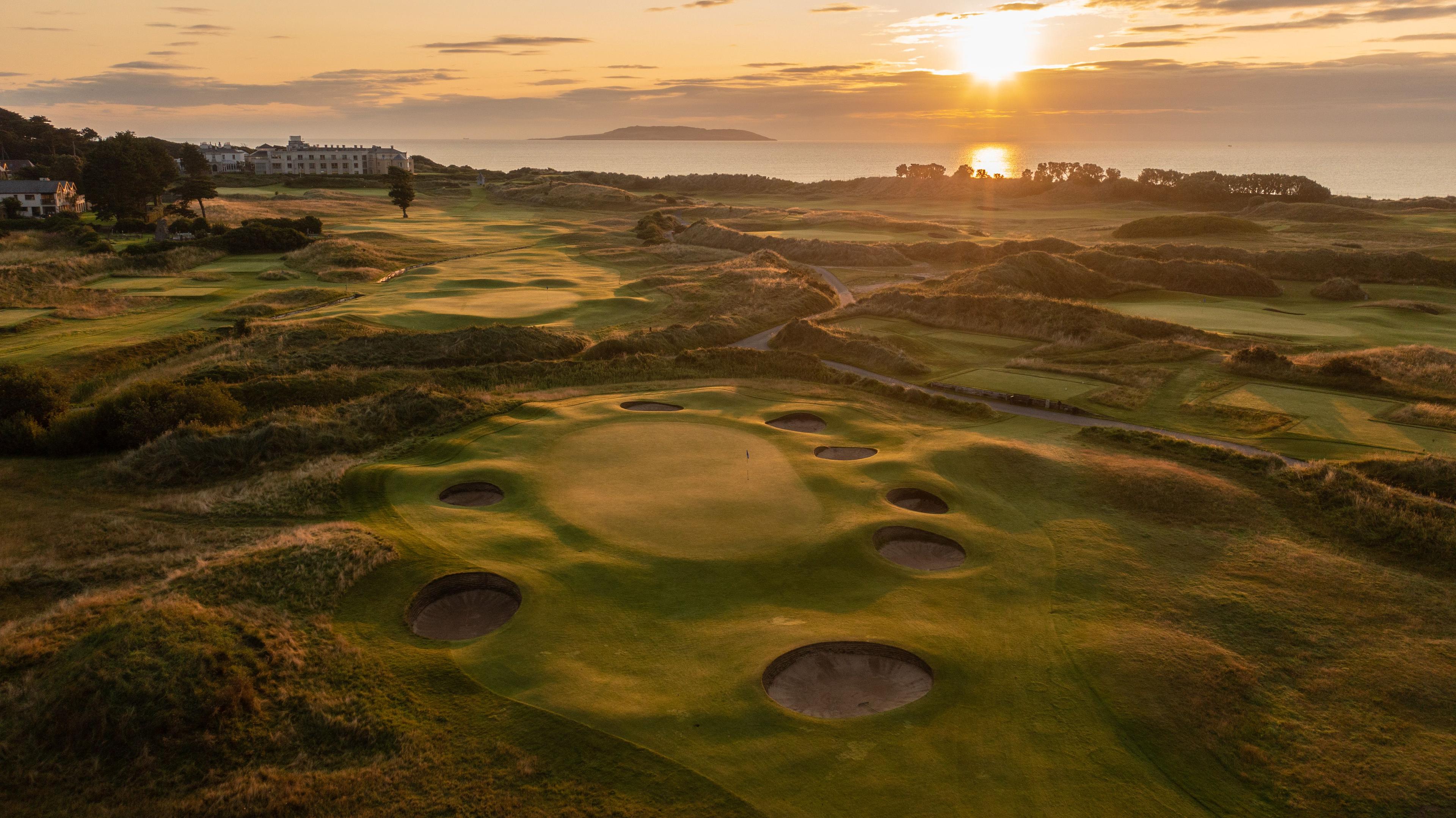 Sun setting over the Portmarnock Resort & Jameson Golf Links