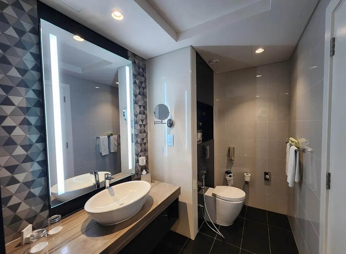 Bathroom as part of a suite at Trump International Golf Club