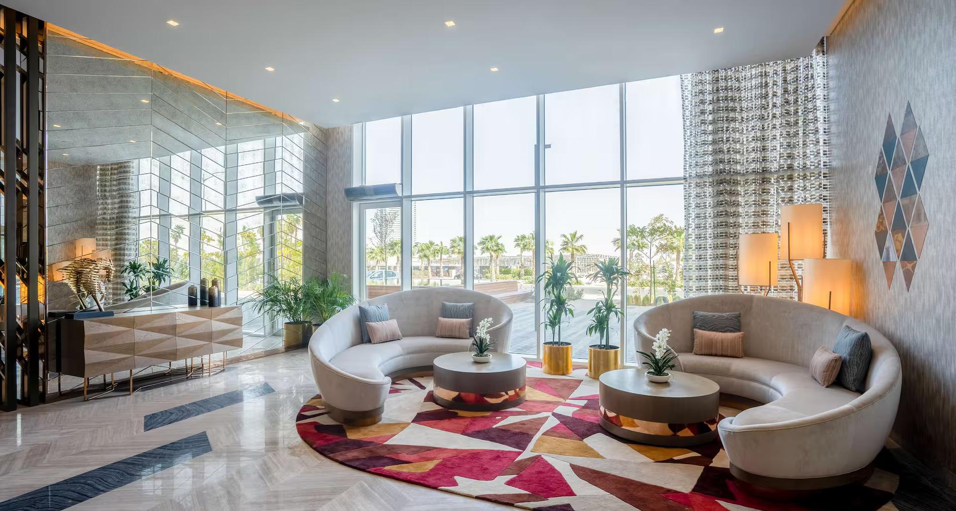 Lounging area at the Radisson Dubai Damac Hills