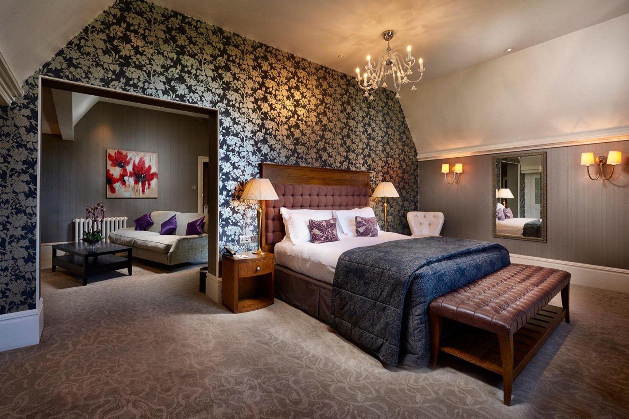 Double bed suite at Rockliffe Hall Hotel Golf & Spa 5* leading to the living room space